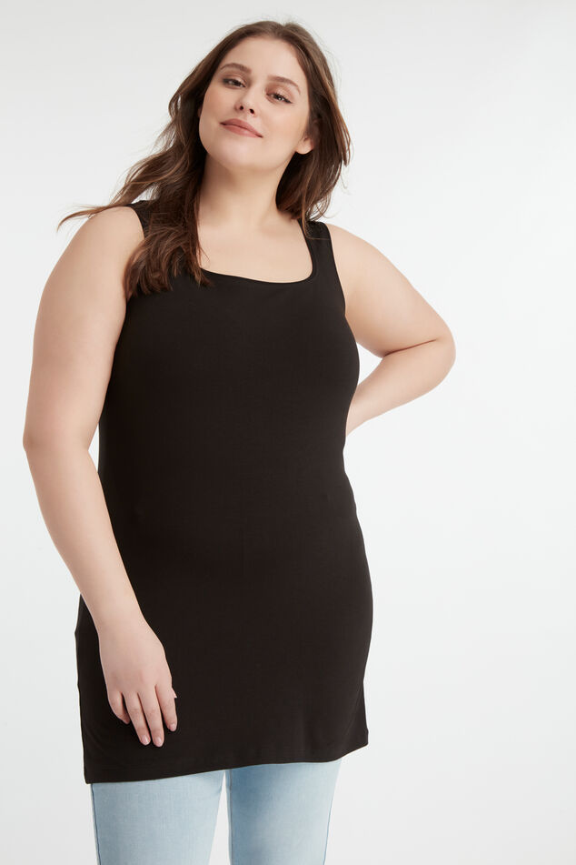 Lange singlet van katoen image number 0