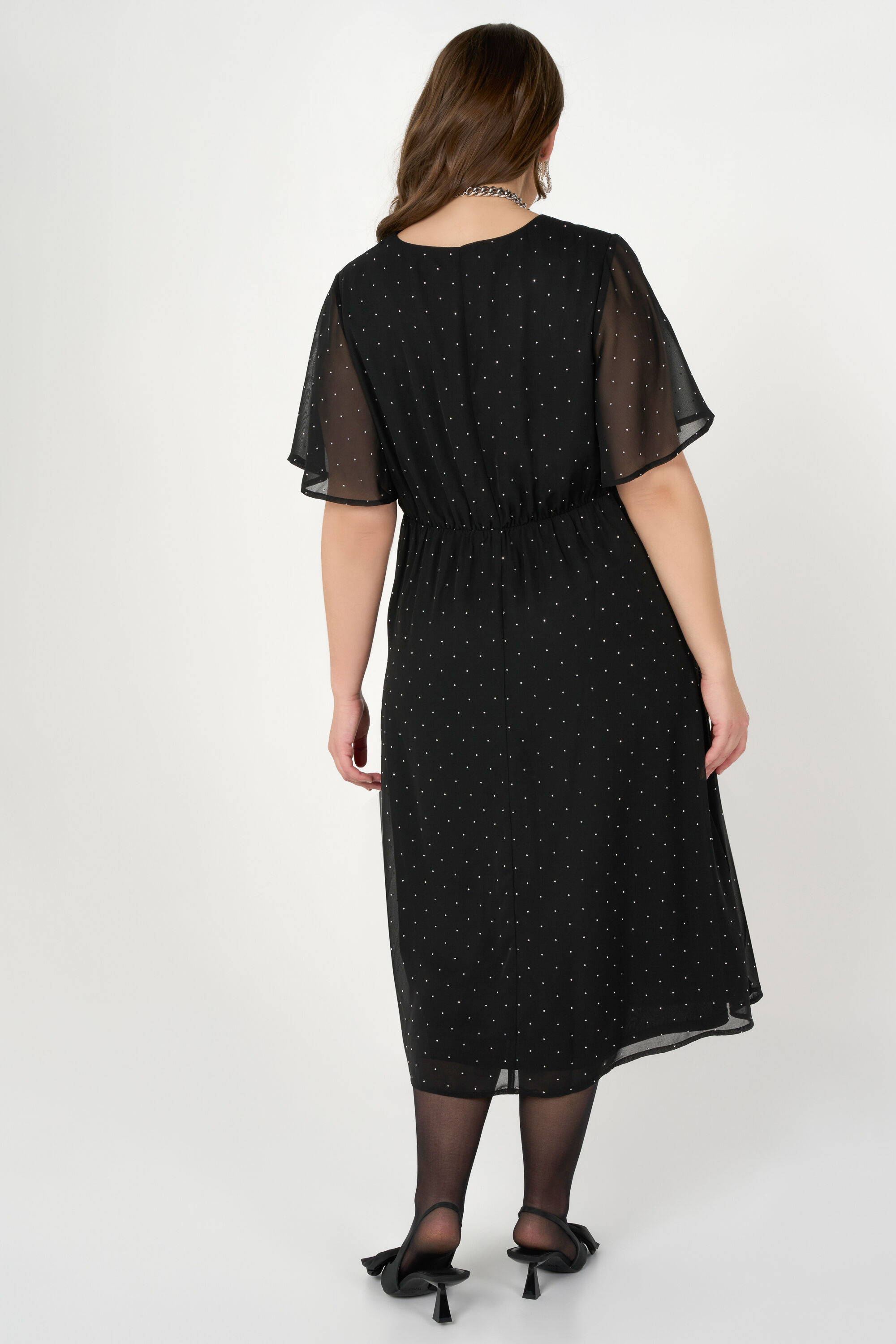 Robe longue avec d&eacute;tail en argent image number 3