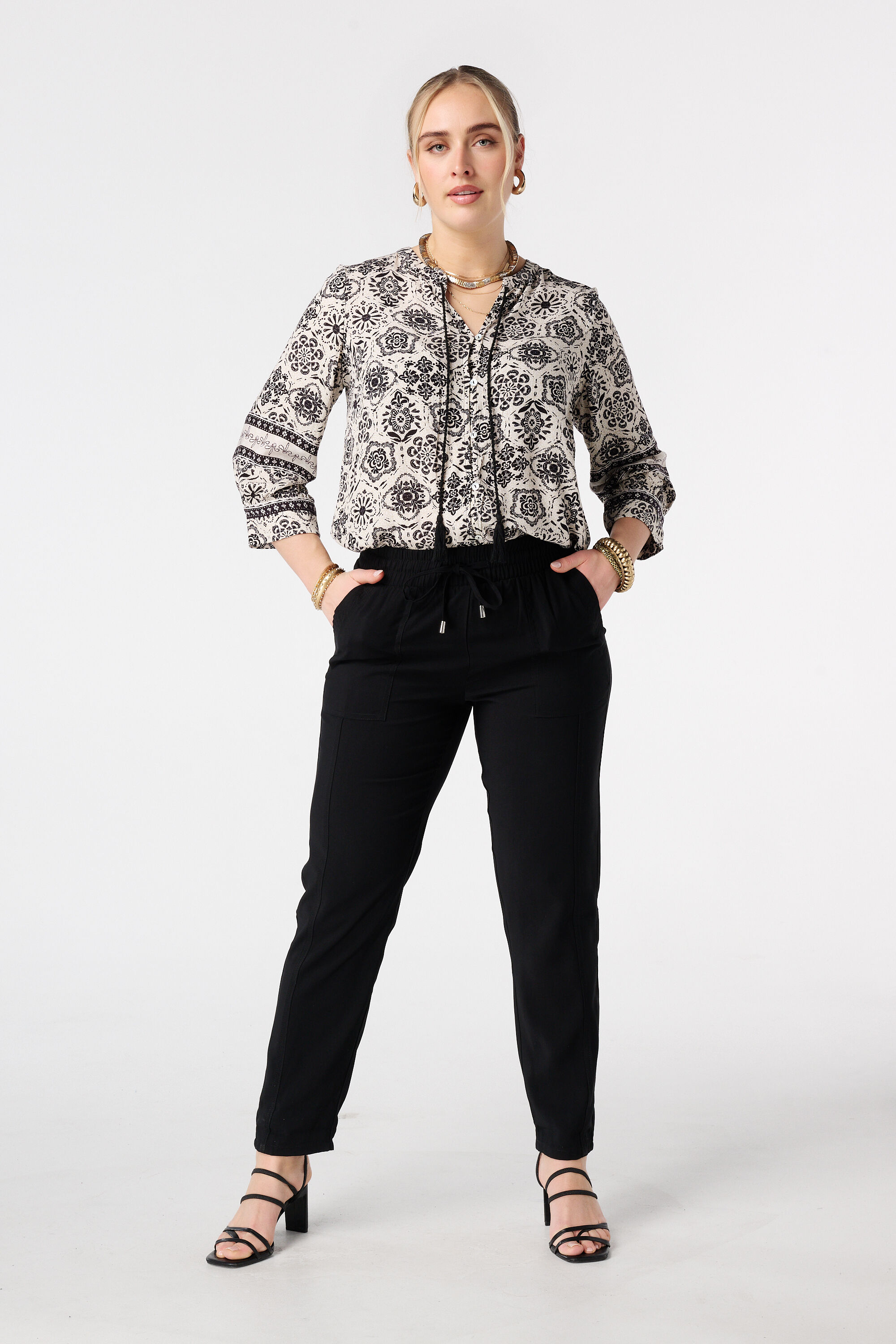 Broek met elastische taille