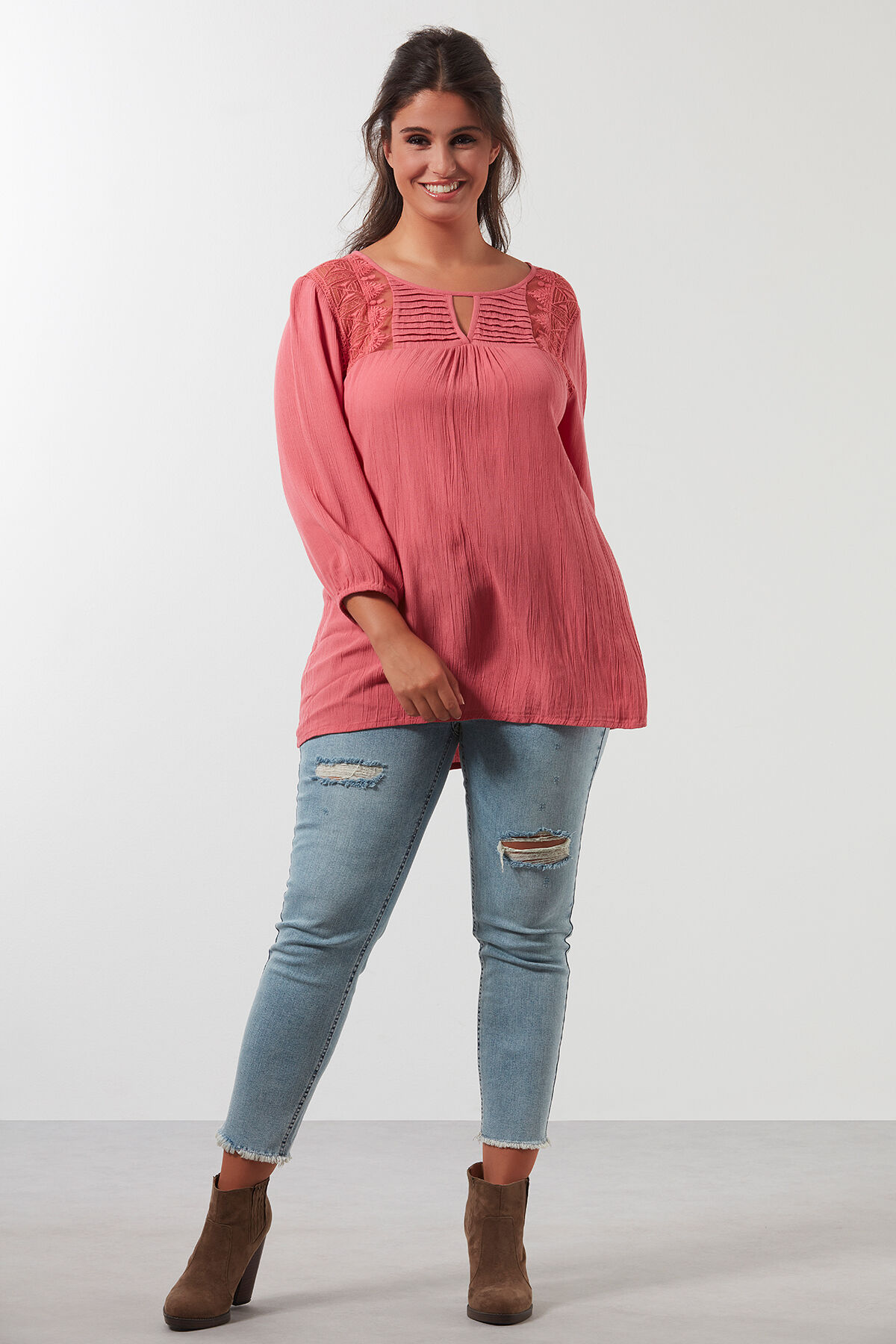 Blouse met crinkle image number 3