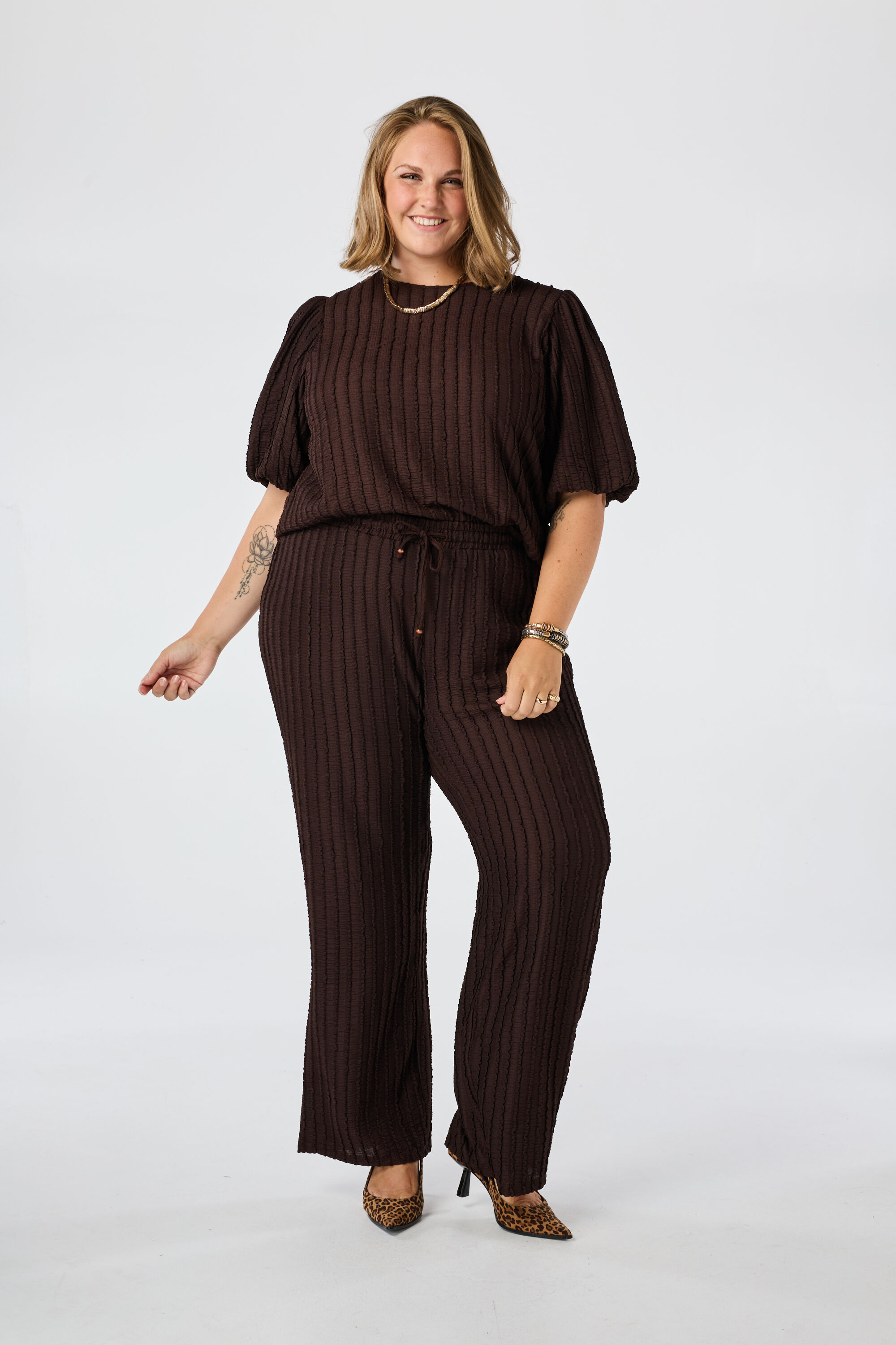 Broek met elastische taille