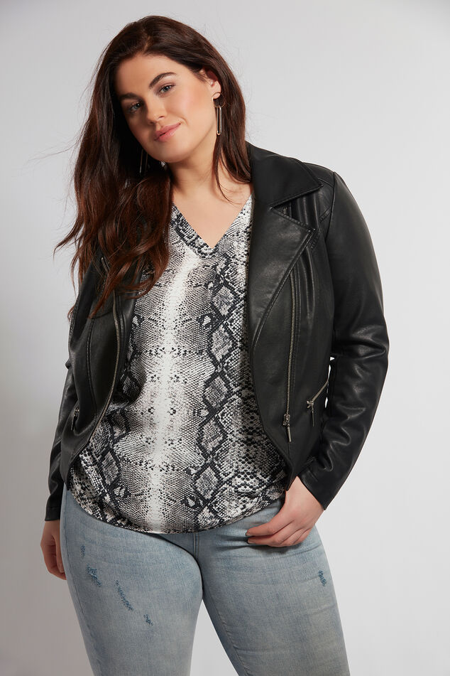 Blouse avec imprimé serpent  image number 5