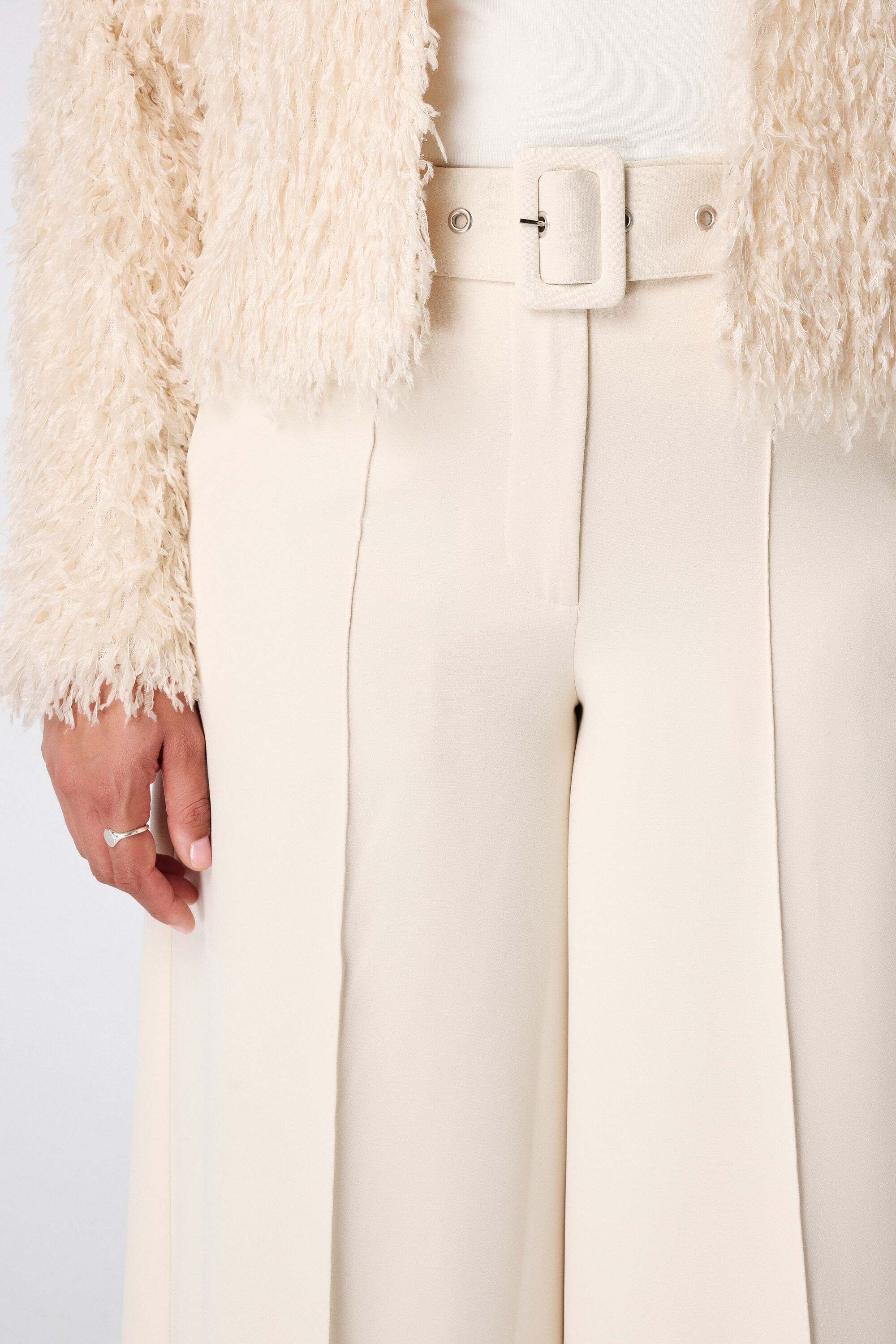 Wide leg pantalon met ceintuur image number 2