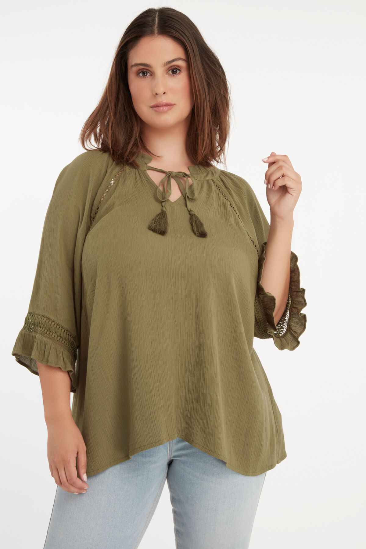 Blouse met opengewerkte details image number 6