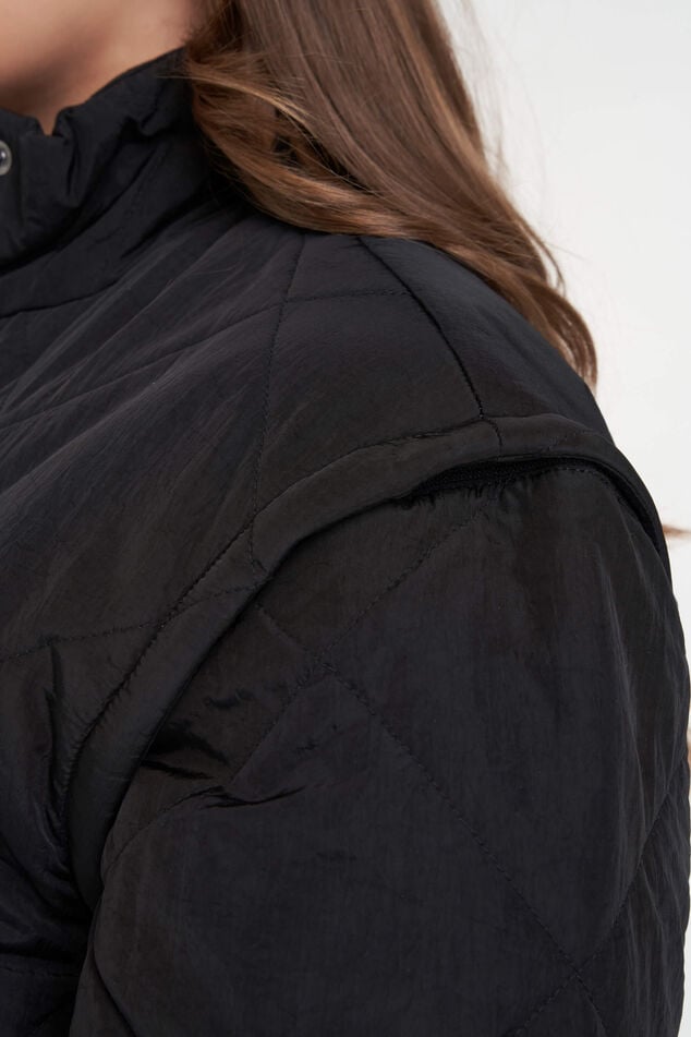 Dames Gewatteerde jas met afritsbare mouwen | MS Mode Dames Gewatteerde jas met afritsbare mouwen | MS Mode