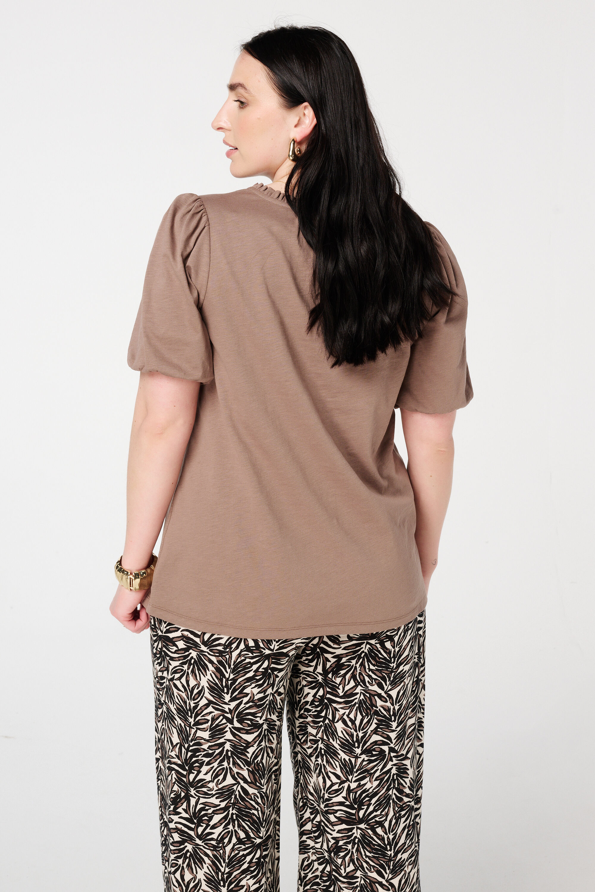 V-hals top met ruches image number 3