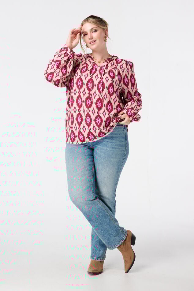 Blouse imprimée avec bobines image number 5