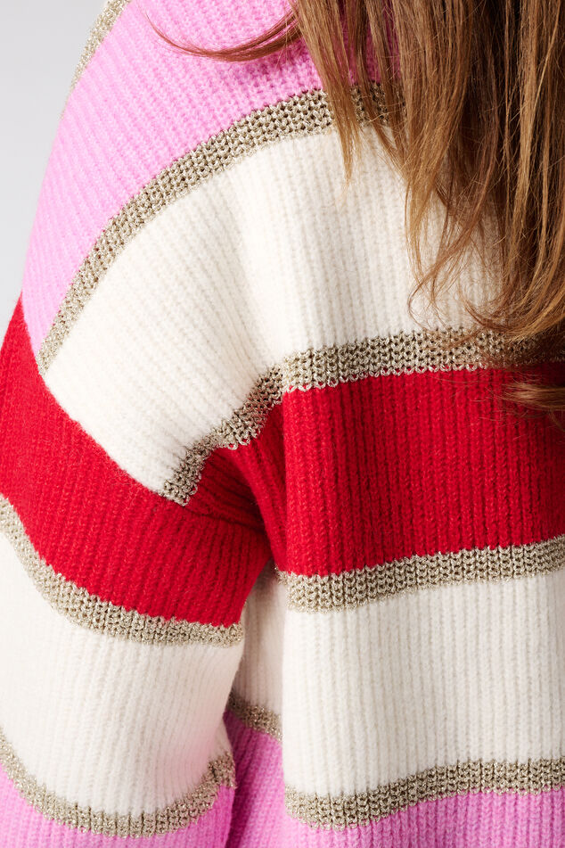 Pull rayé avec lurex image number 6