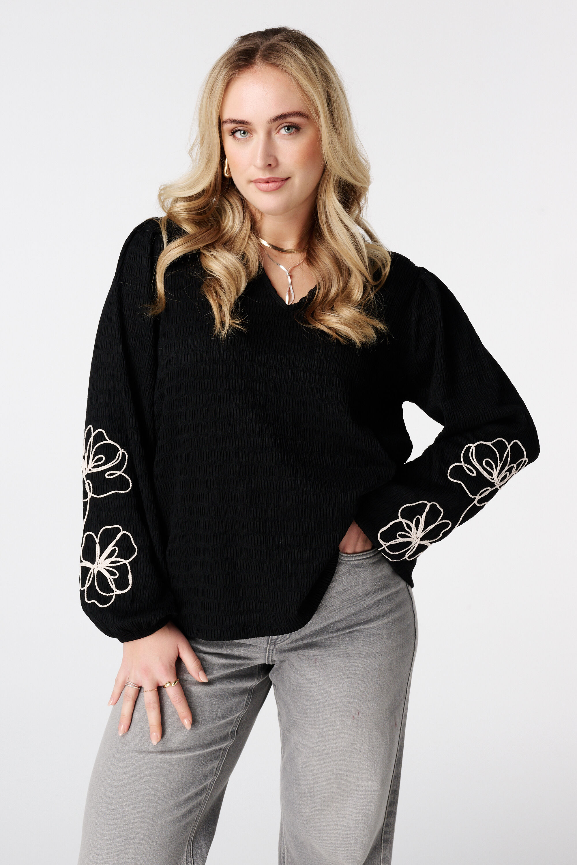 Blouse avec broderie