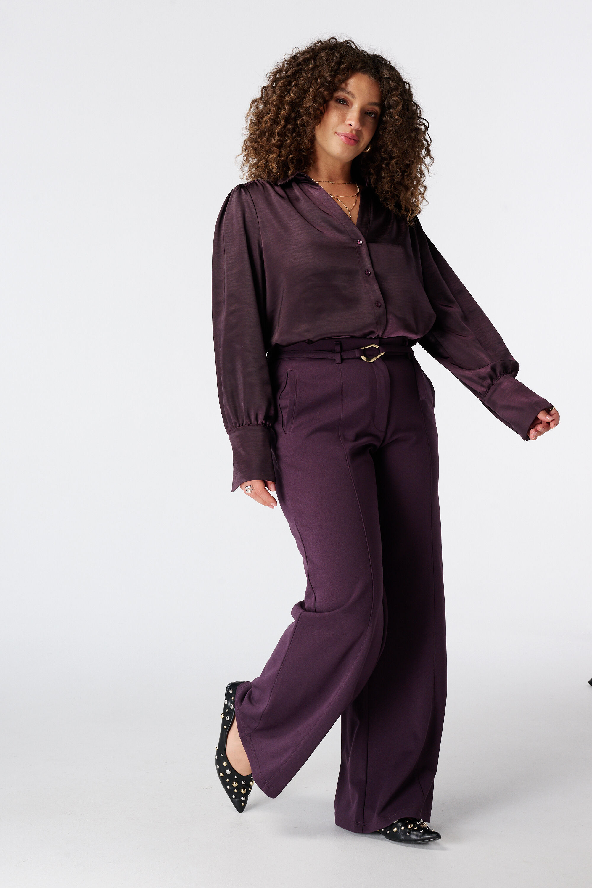 Blouse aspect satin image number 5