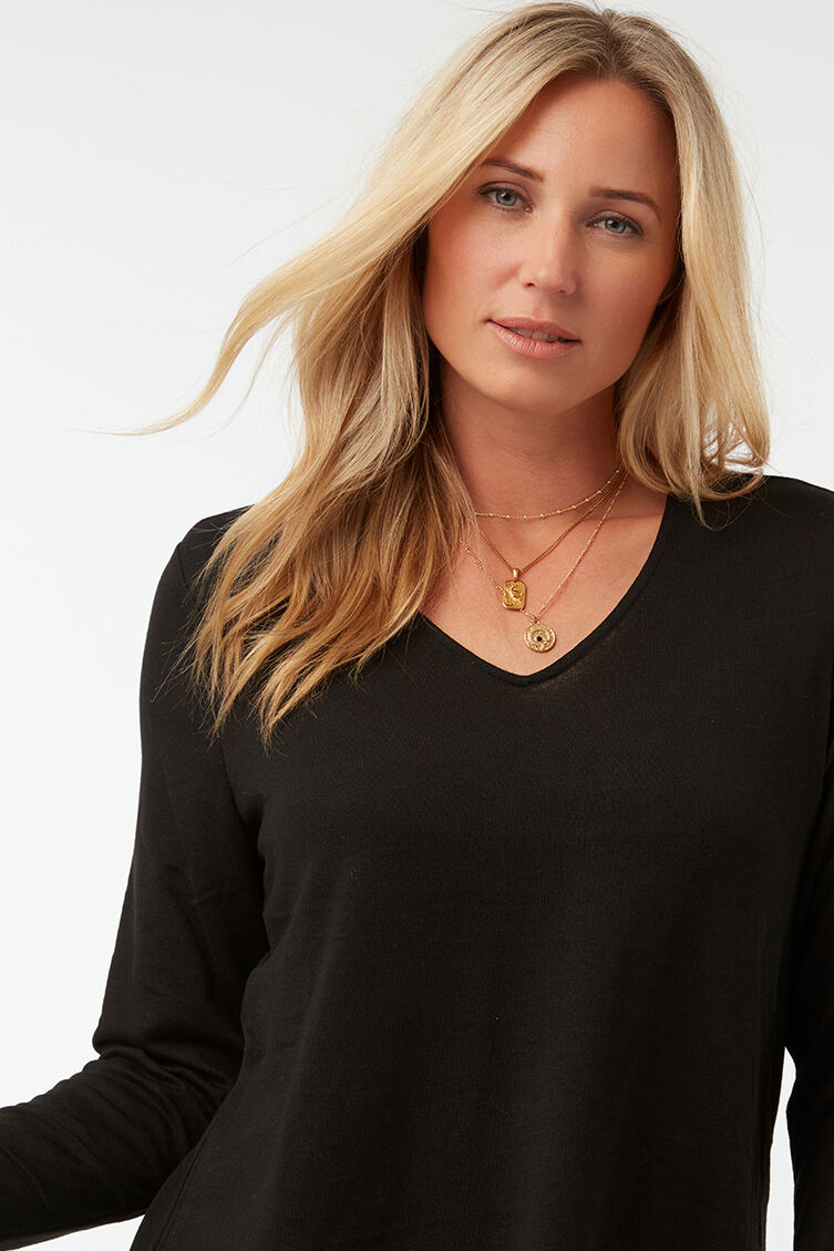 T-shirt met V-hals image number 5