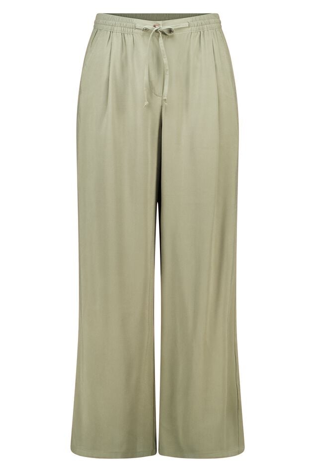 Wijde broek met elastische tailleband image number 1