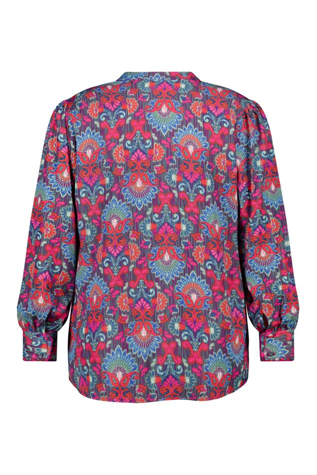 Satijnen blouse  met print image number 2