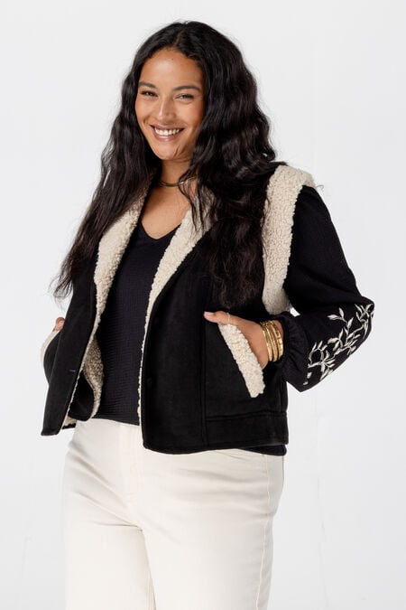 Gilet met teddy voering Gilet met teddy voering