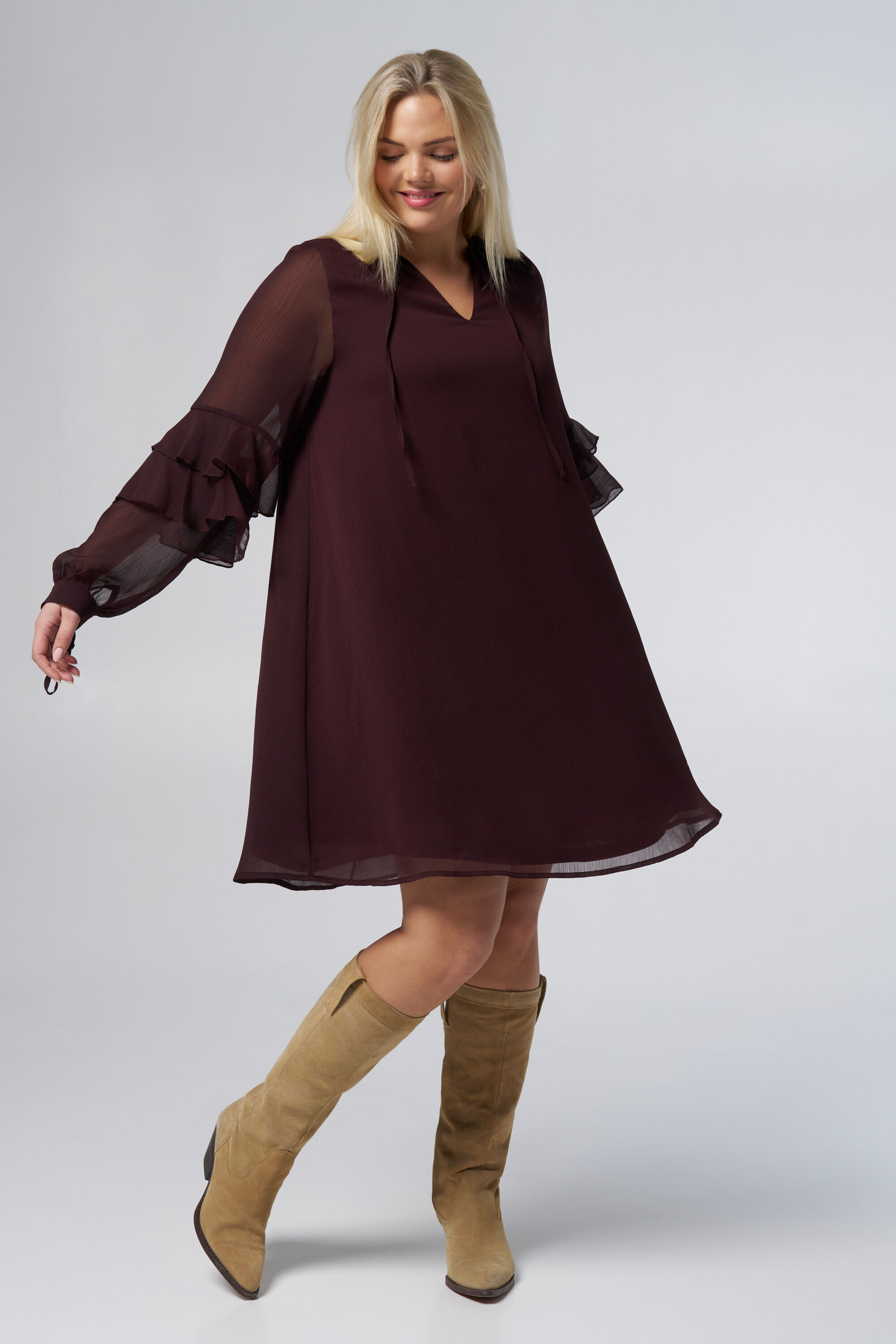 Robe &agrave; manches volant&eacute;es image number 6