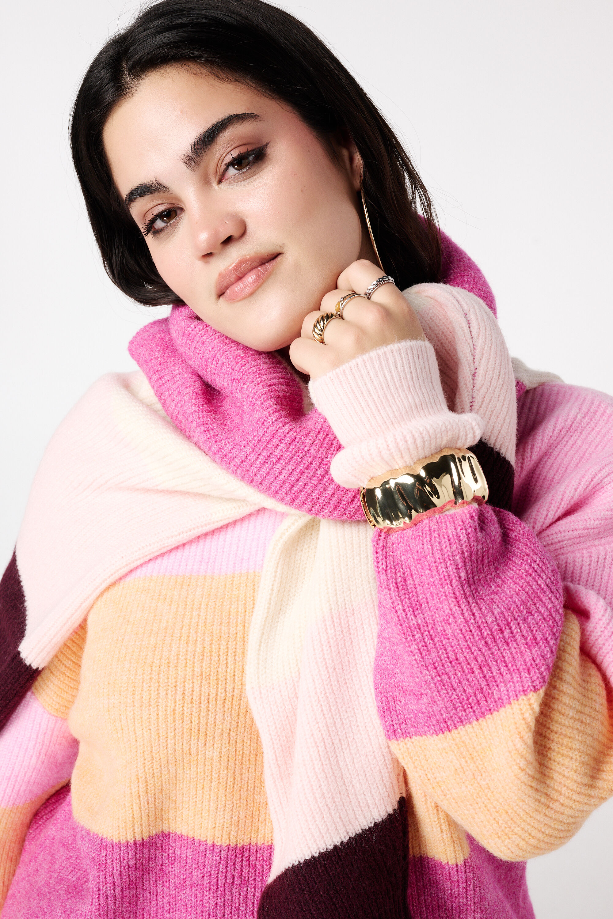 Pull en maille avec manches &eacute;vas&eacute;es image number 4