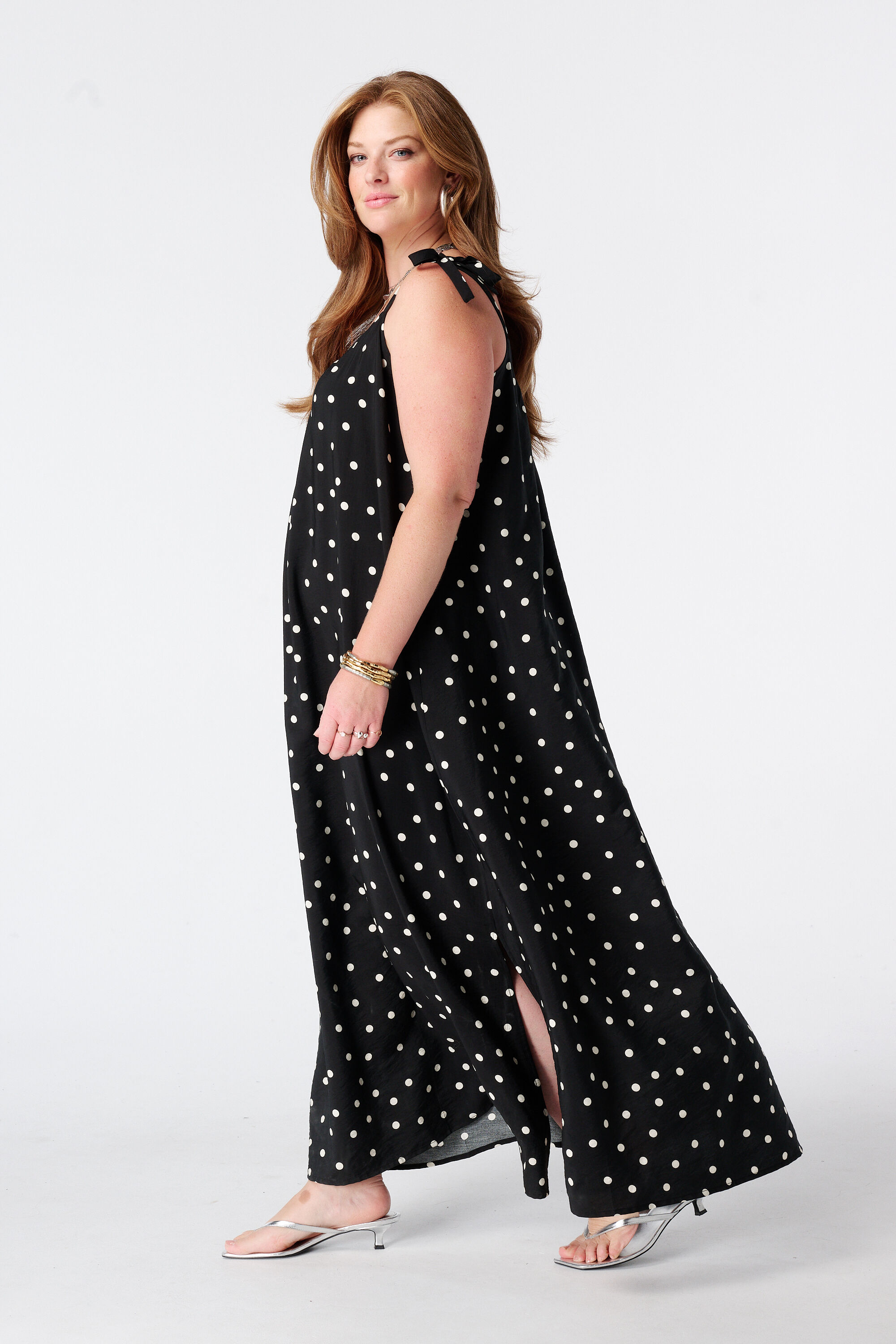 Maxi polka dot jurk image number 5