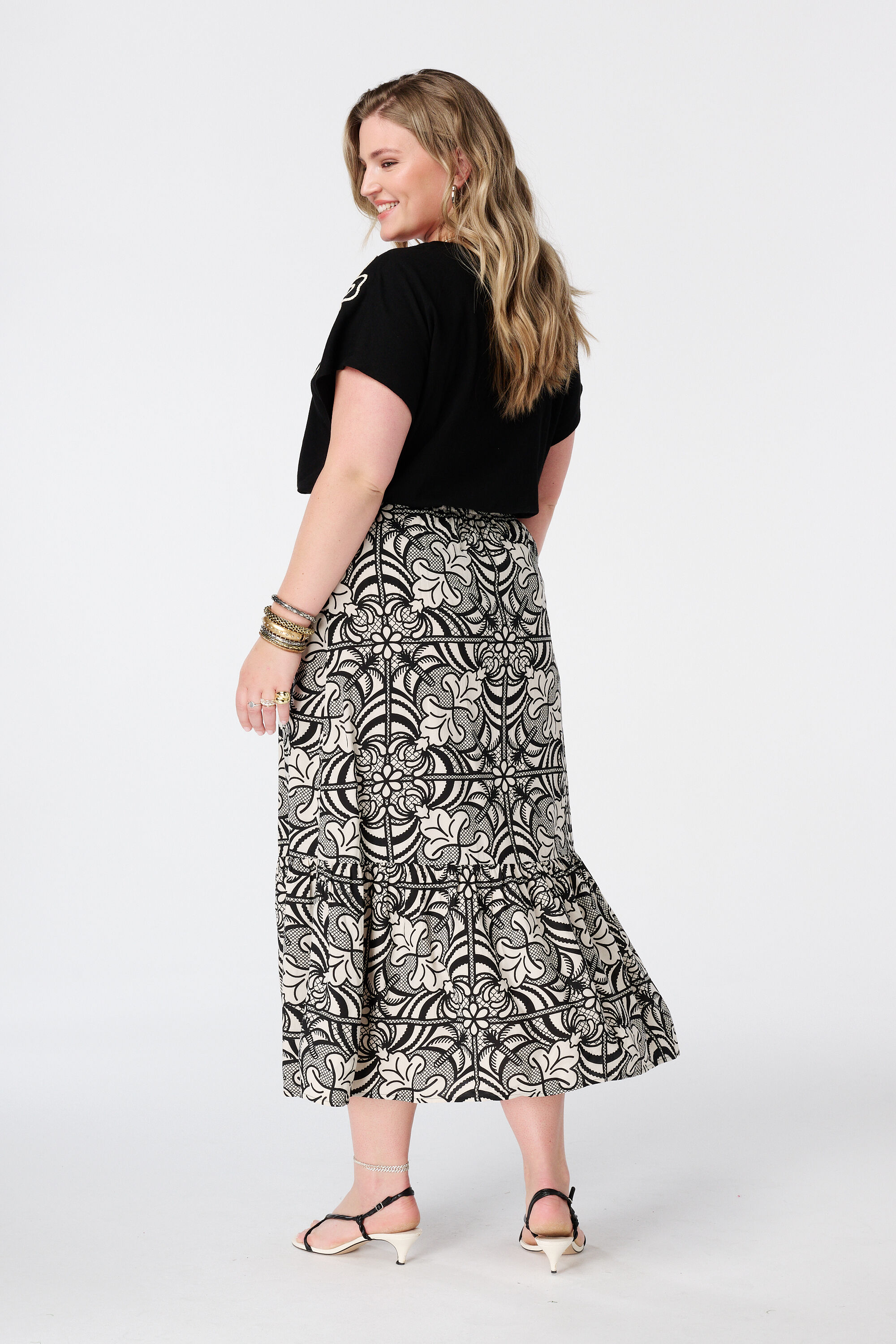 Jupe maxi avec imprim&eacute; image number 3