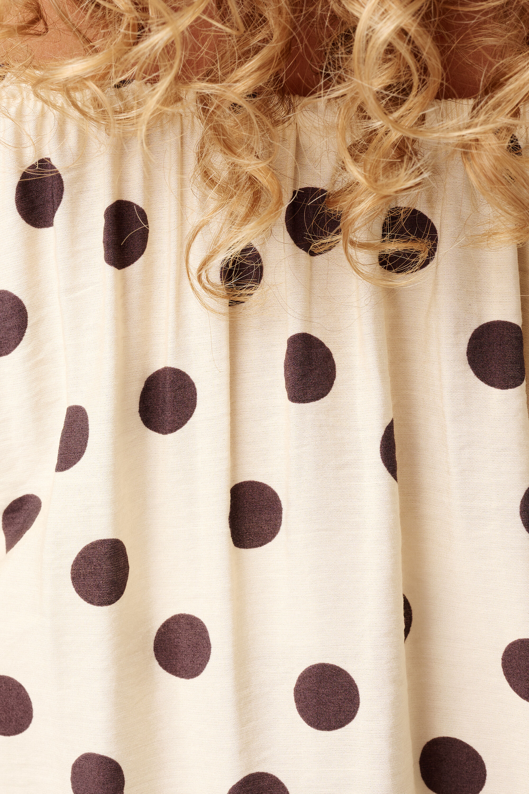 Off-shoulder blouse met polka dot image number 4