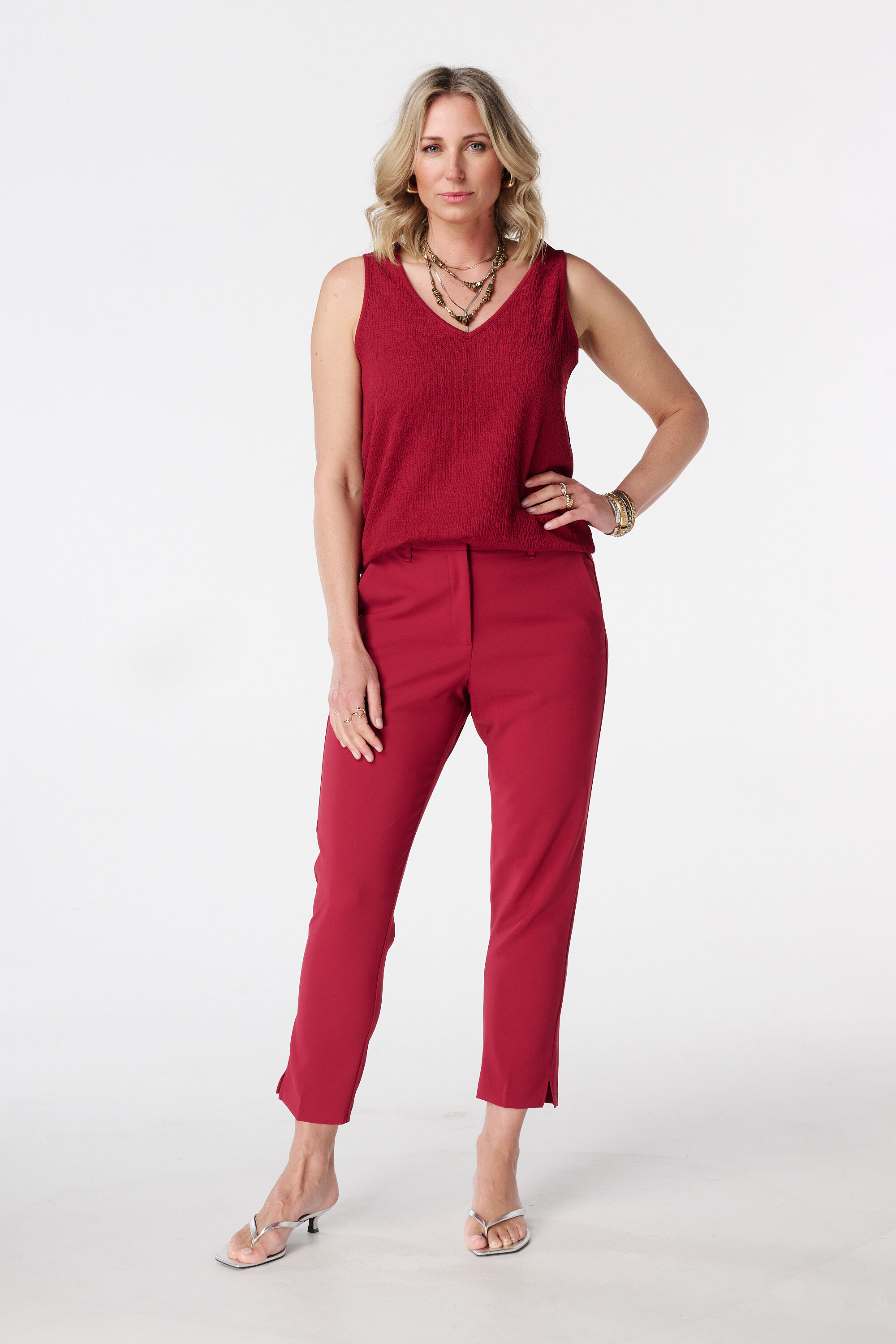 Mouwloze top met structuur image number 5