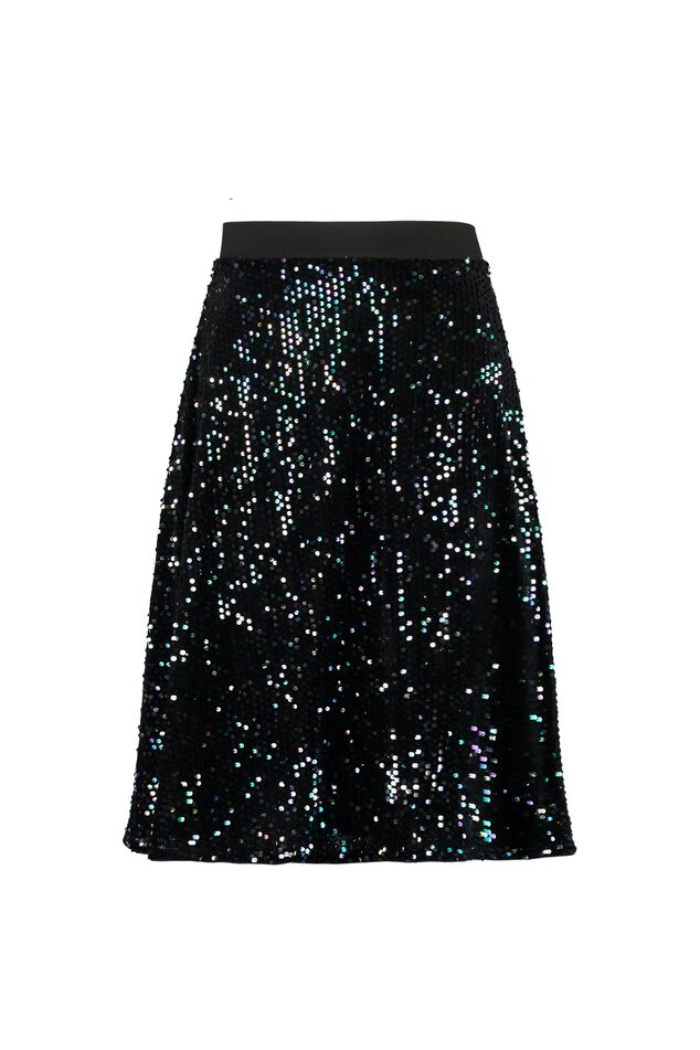 Lange glitter rok met pailletten image number 2