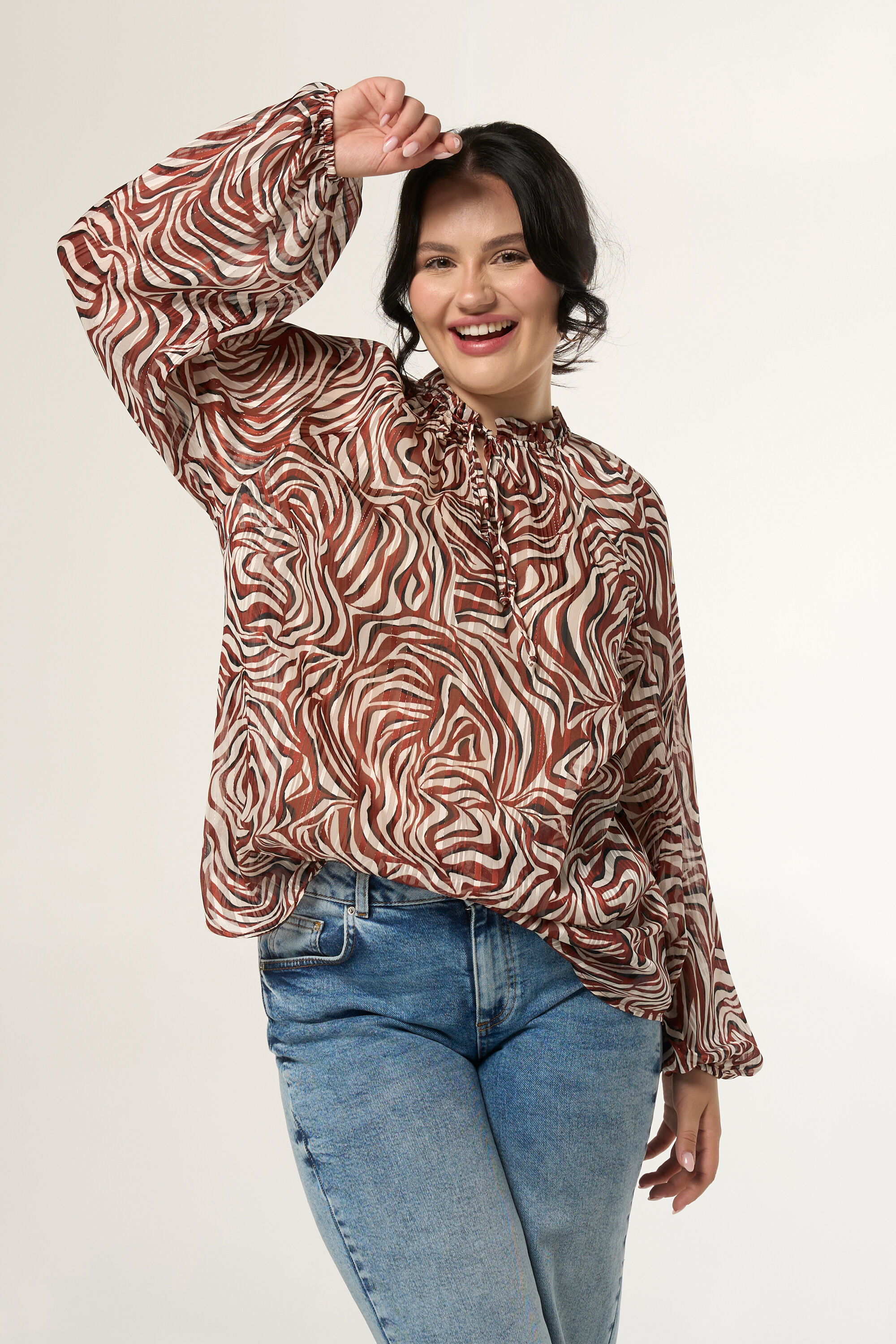 Blouse met v-hals image number 0