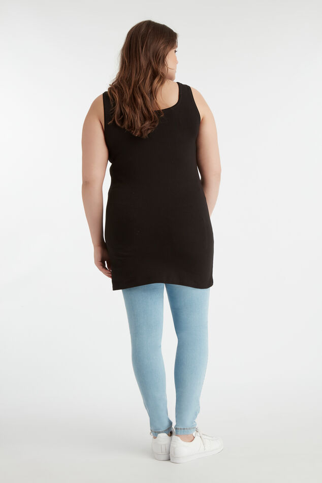 Lange singlet van katoen image number 4