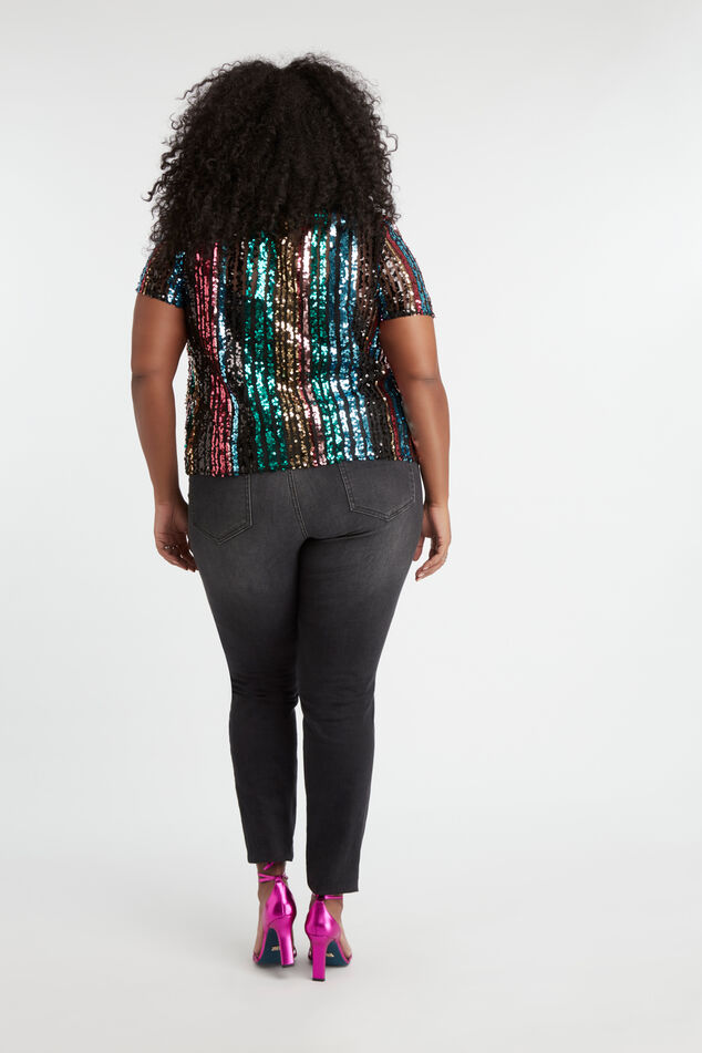 Cropped top met pailletten image number 5