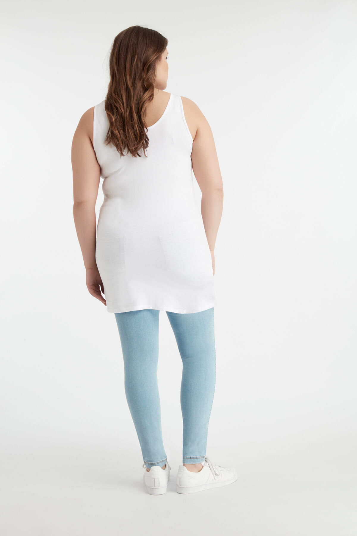 Lange singlet van katoen image number 4