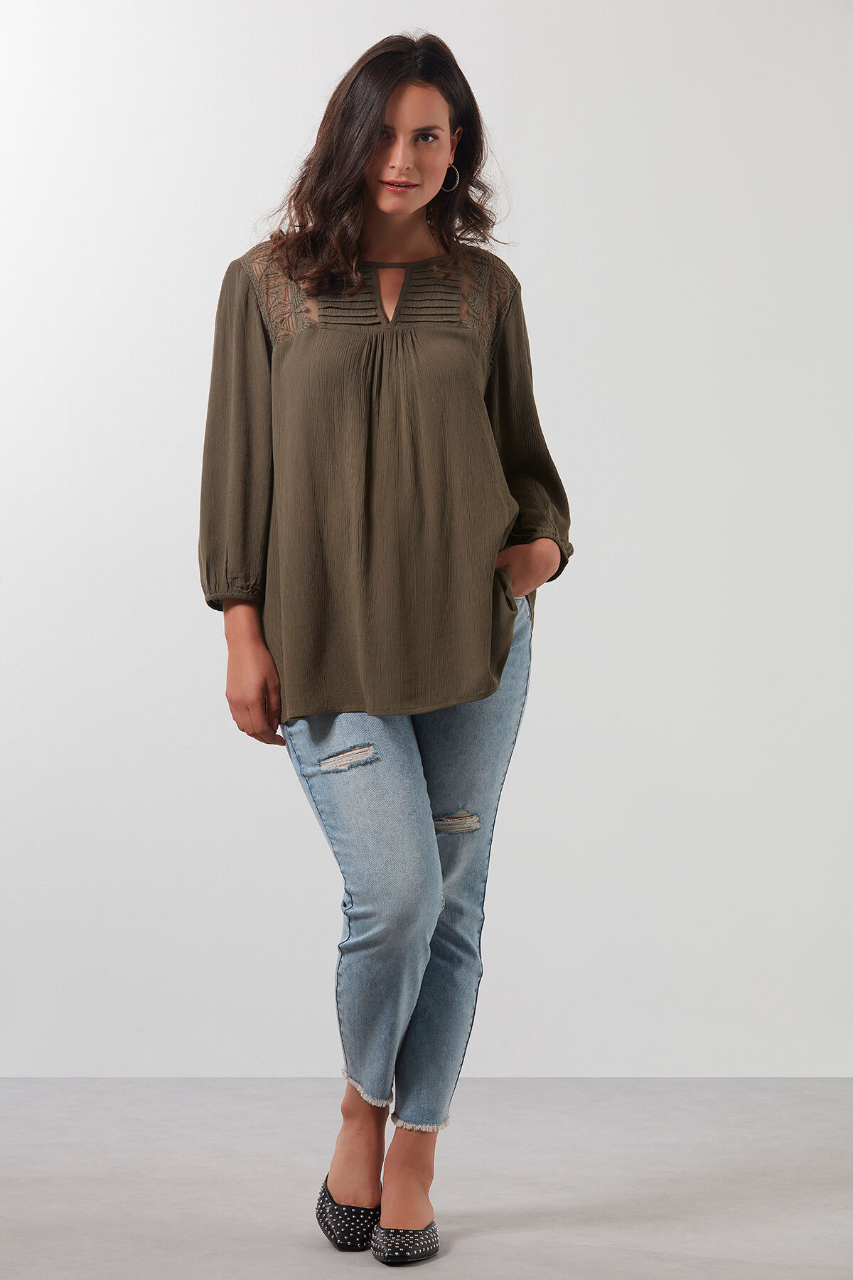 Blouse met crinkle image number 3