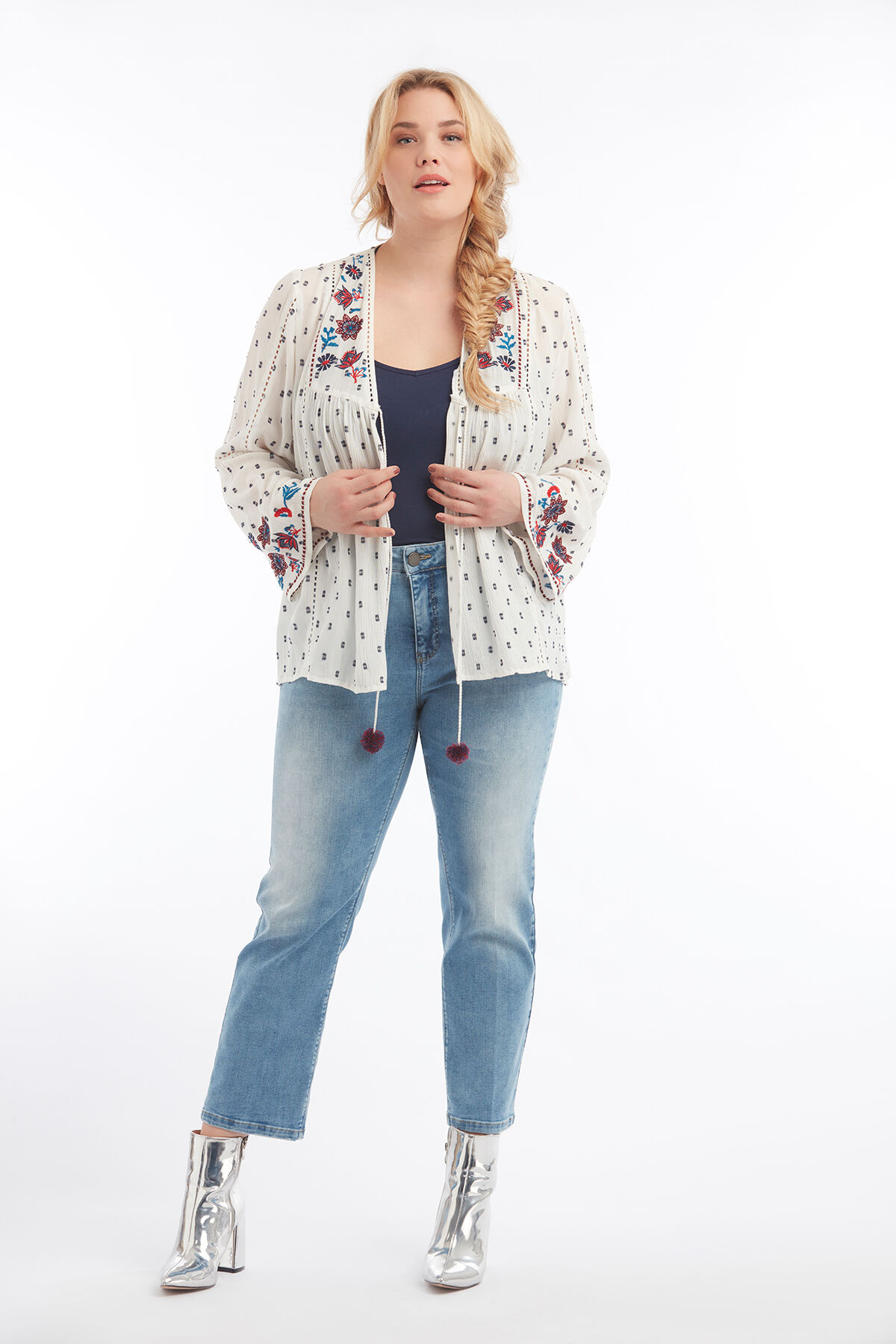 Veste-chemisier avec broderie image number 6