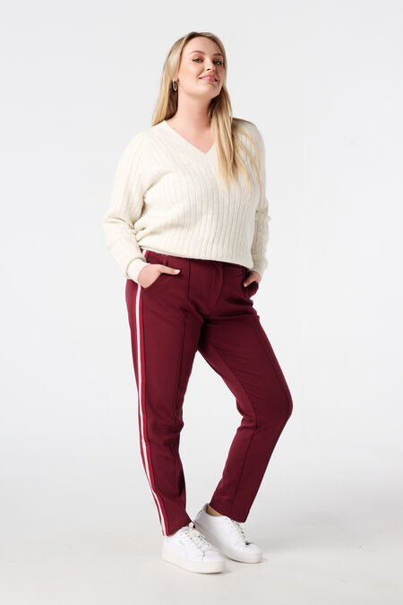 Pantalon fuselé avec passepoil sur le côté Pantalon fuselé avec passepoil sur le côté
