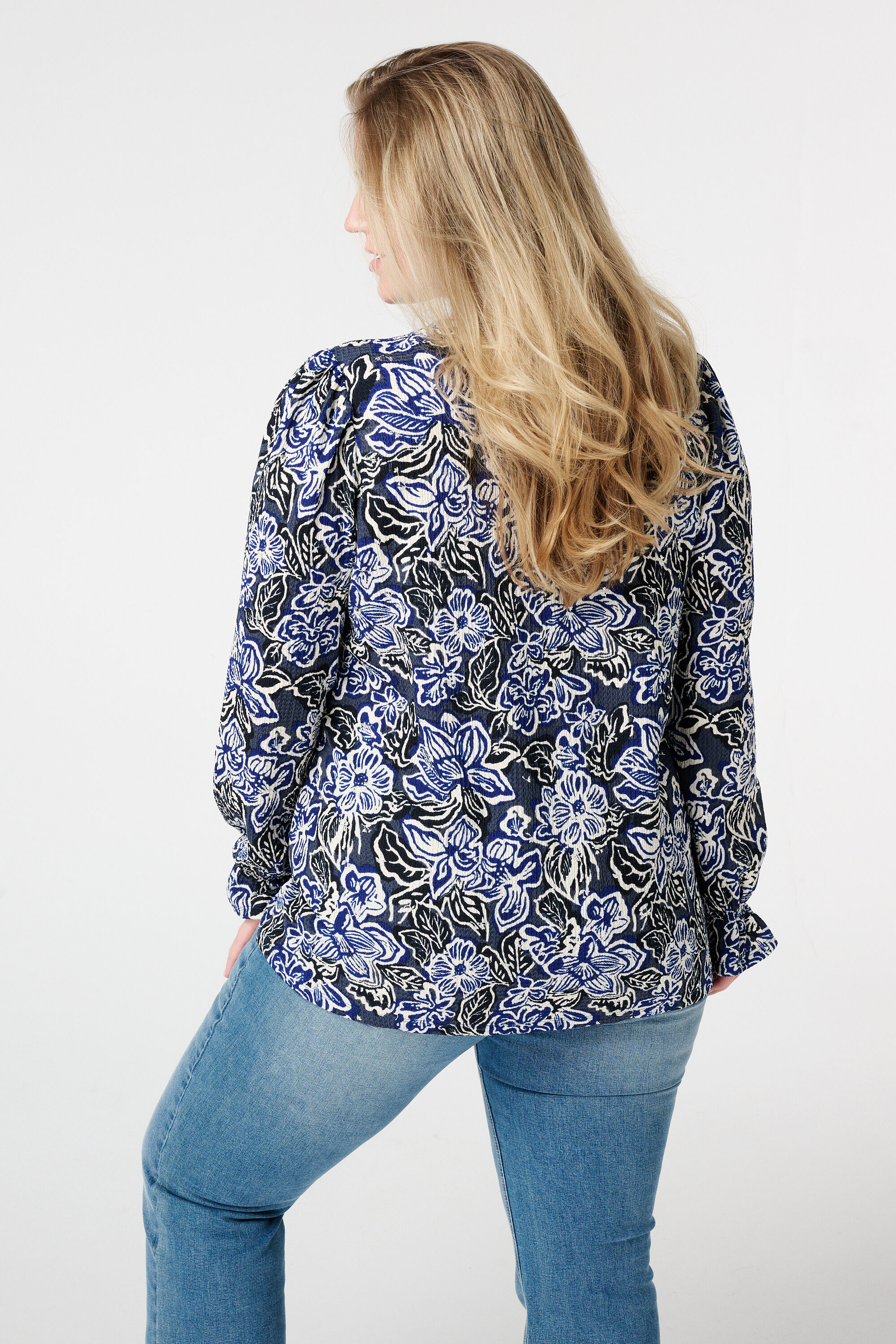 Top met print en stuctuur image number 3