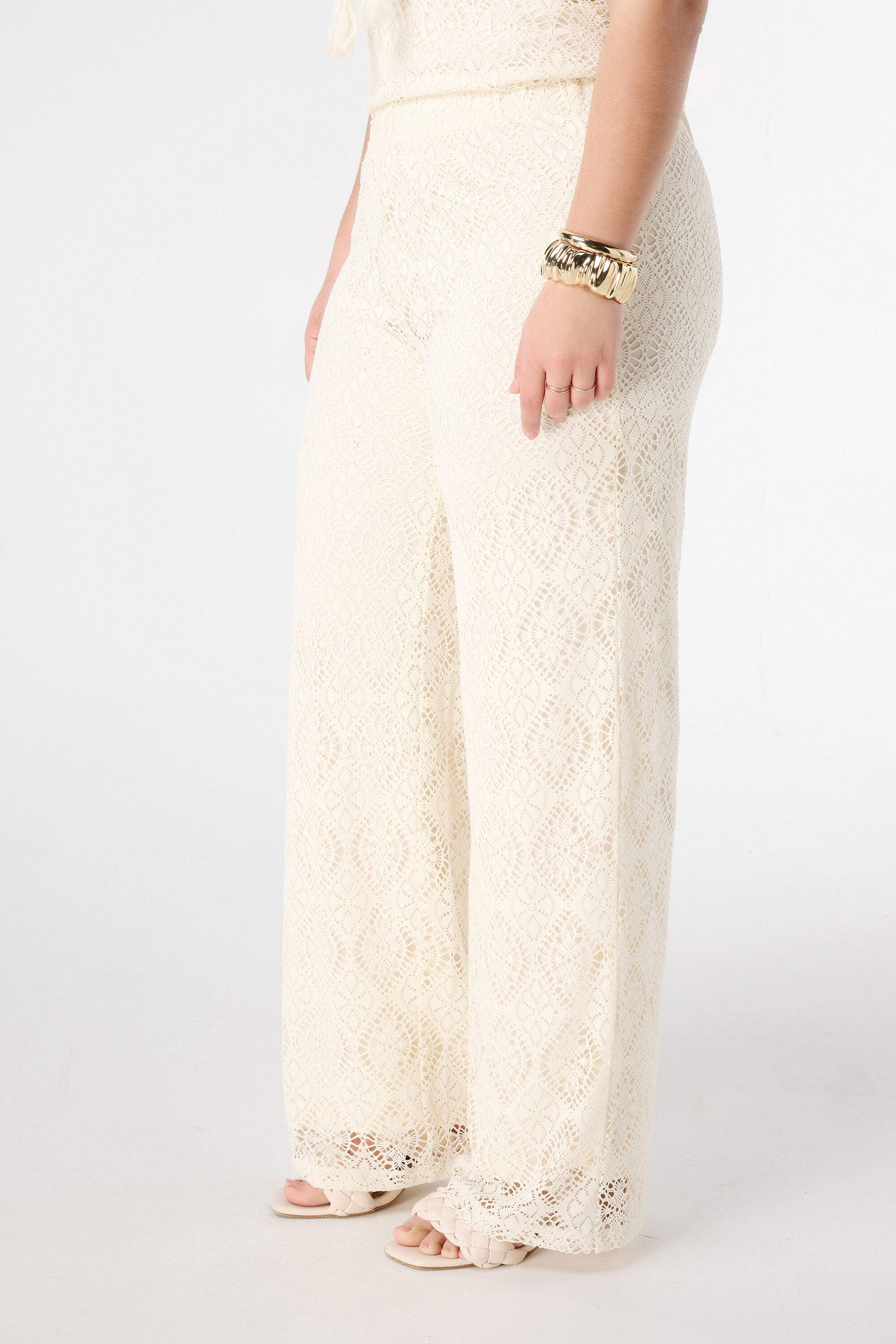 Gehaakte broek met stretch  image number 4