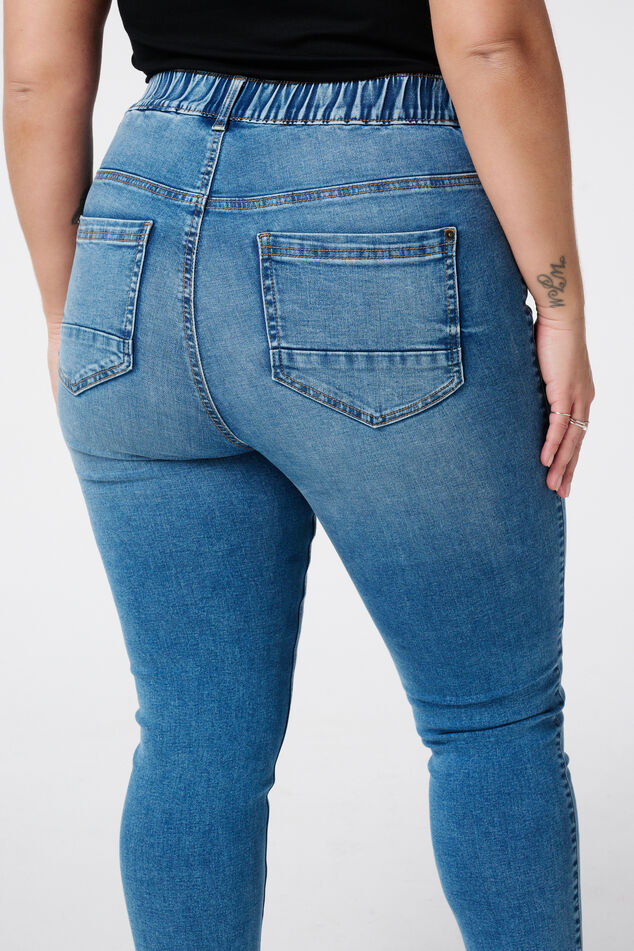 Tregging met denim look image number 4