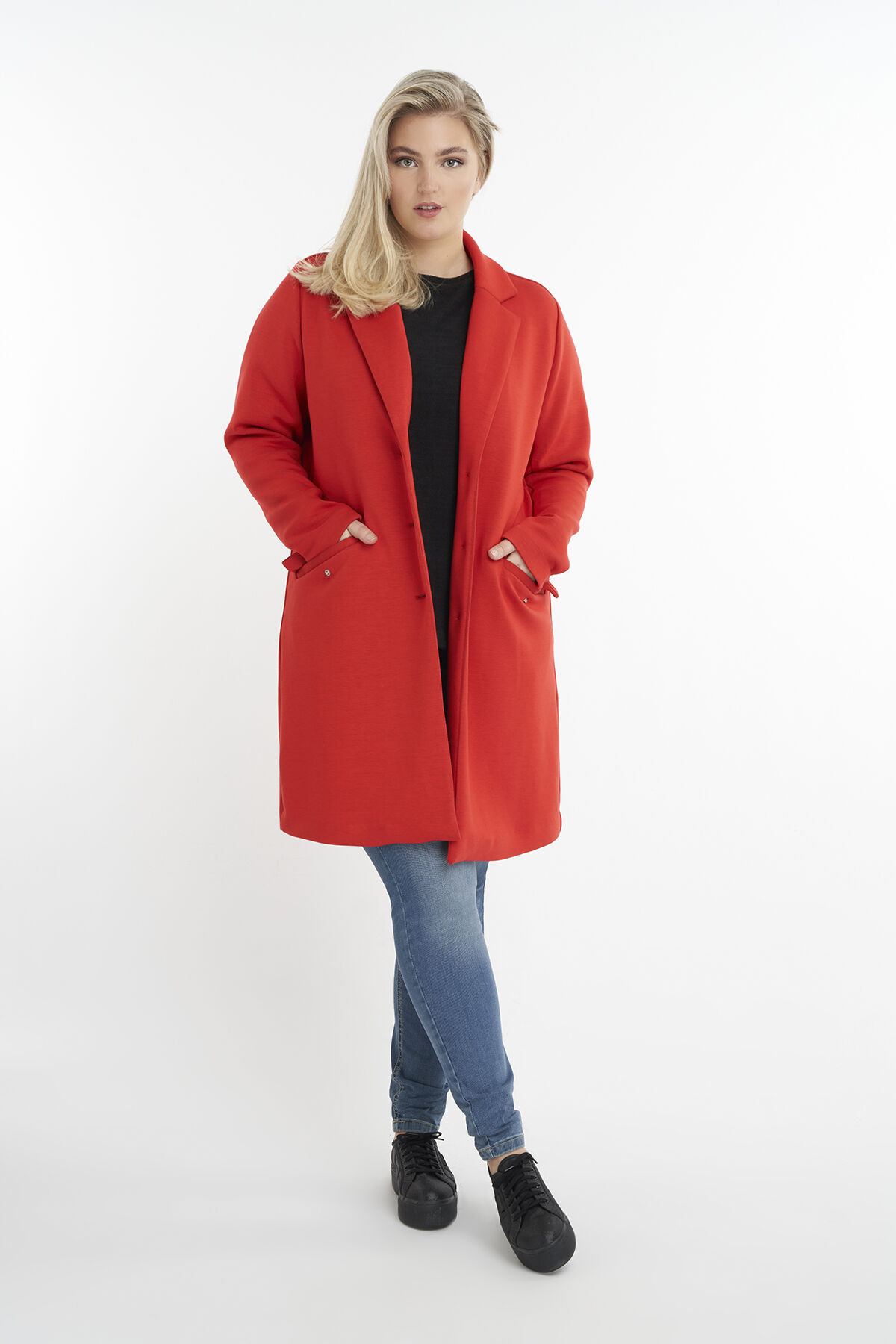 Long manteau en jersey  image number 4