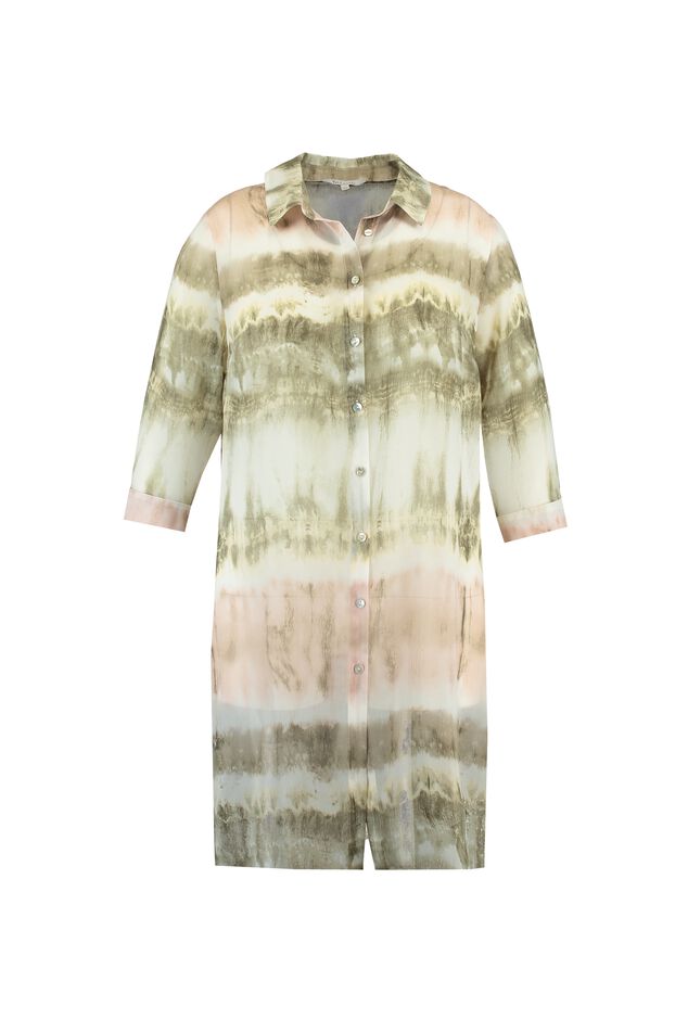 Transparante blouse met tie-dye print image number 1