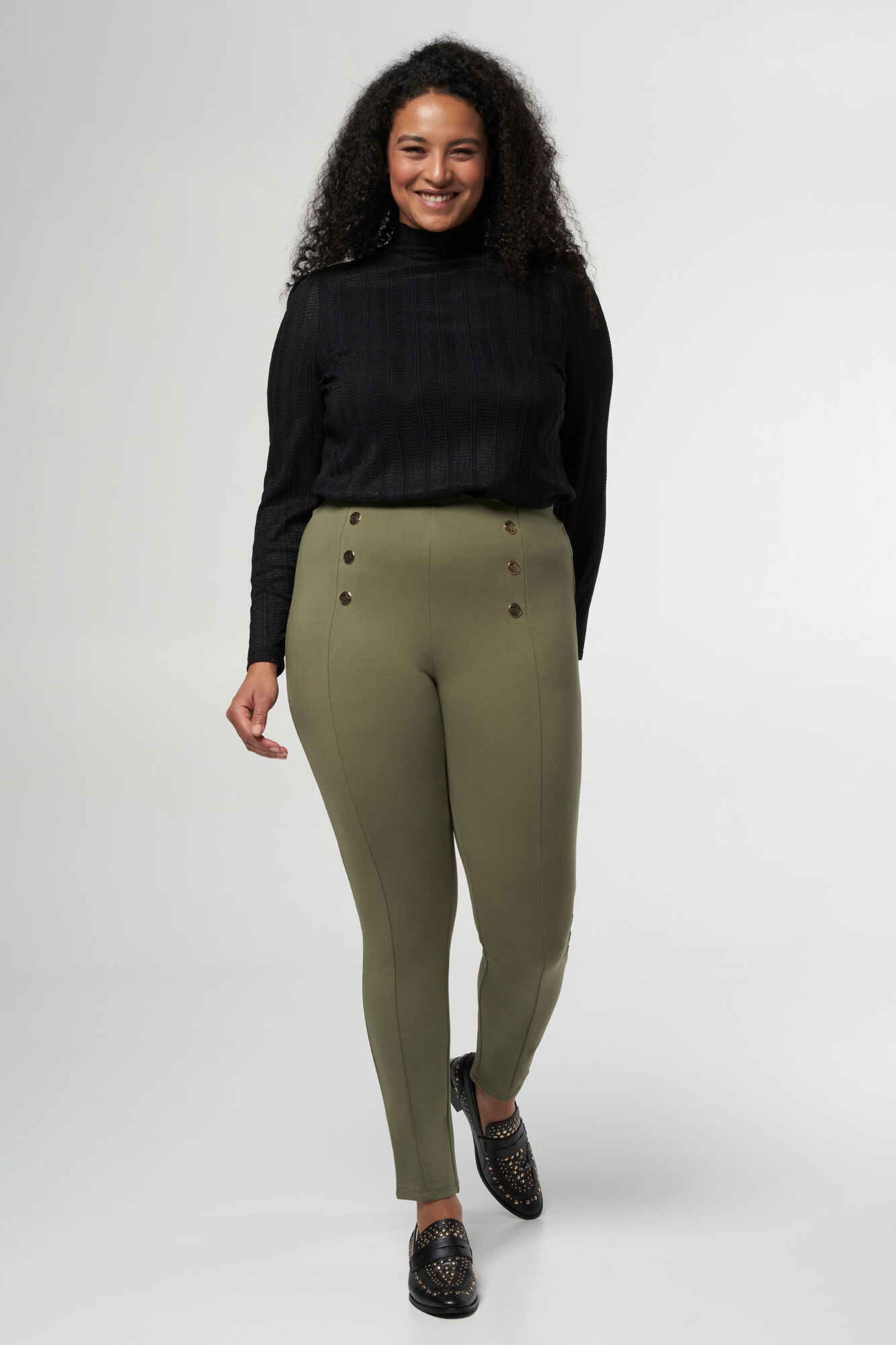 Tregging met gouden knopen image number 6