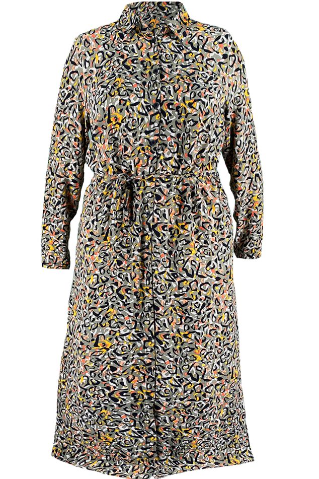 Maxi jurk met strikceintuur image number 2