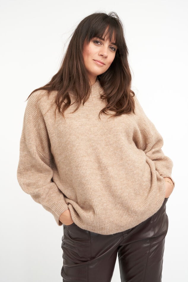 Grofgebreide trui image number 7