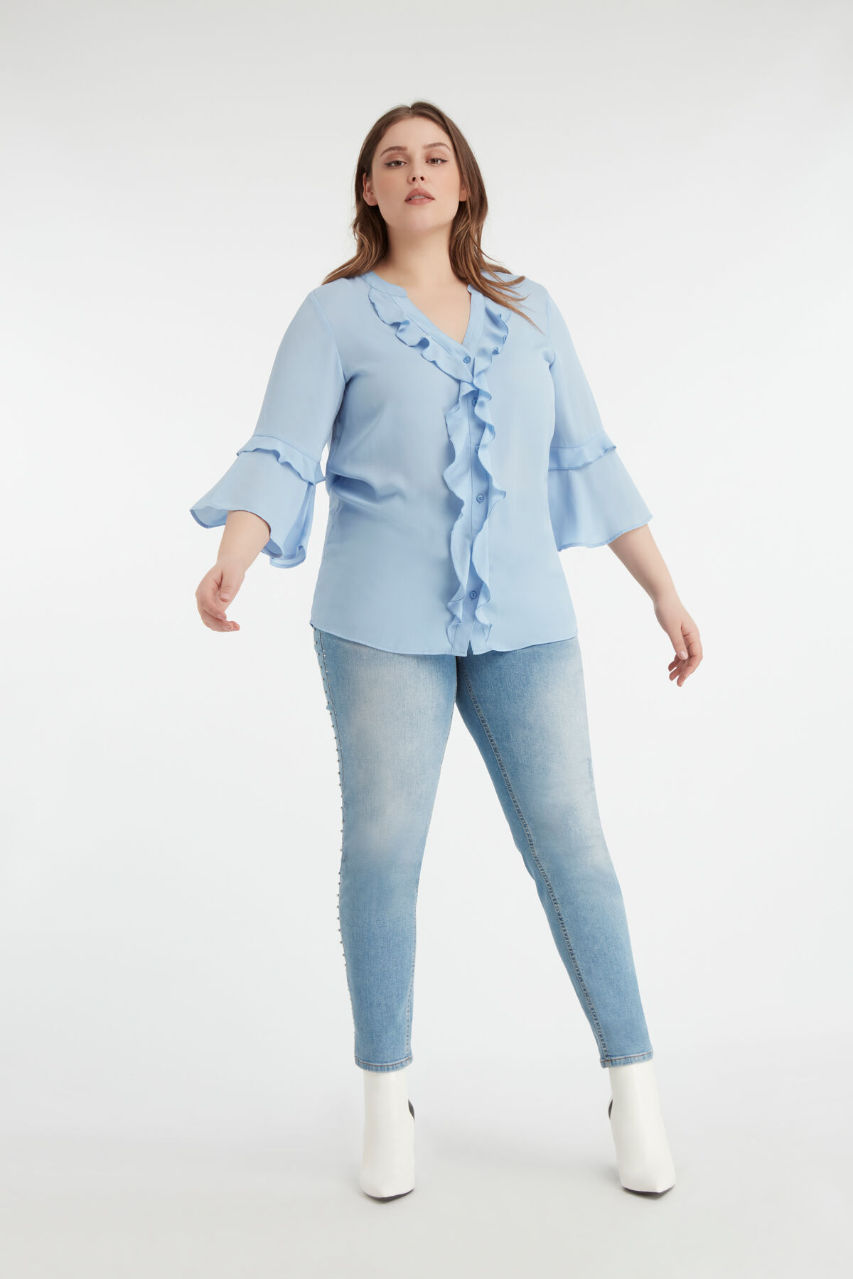 Blouse met volants image number 3