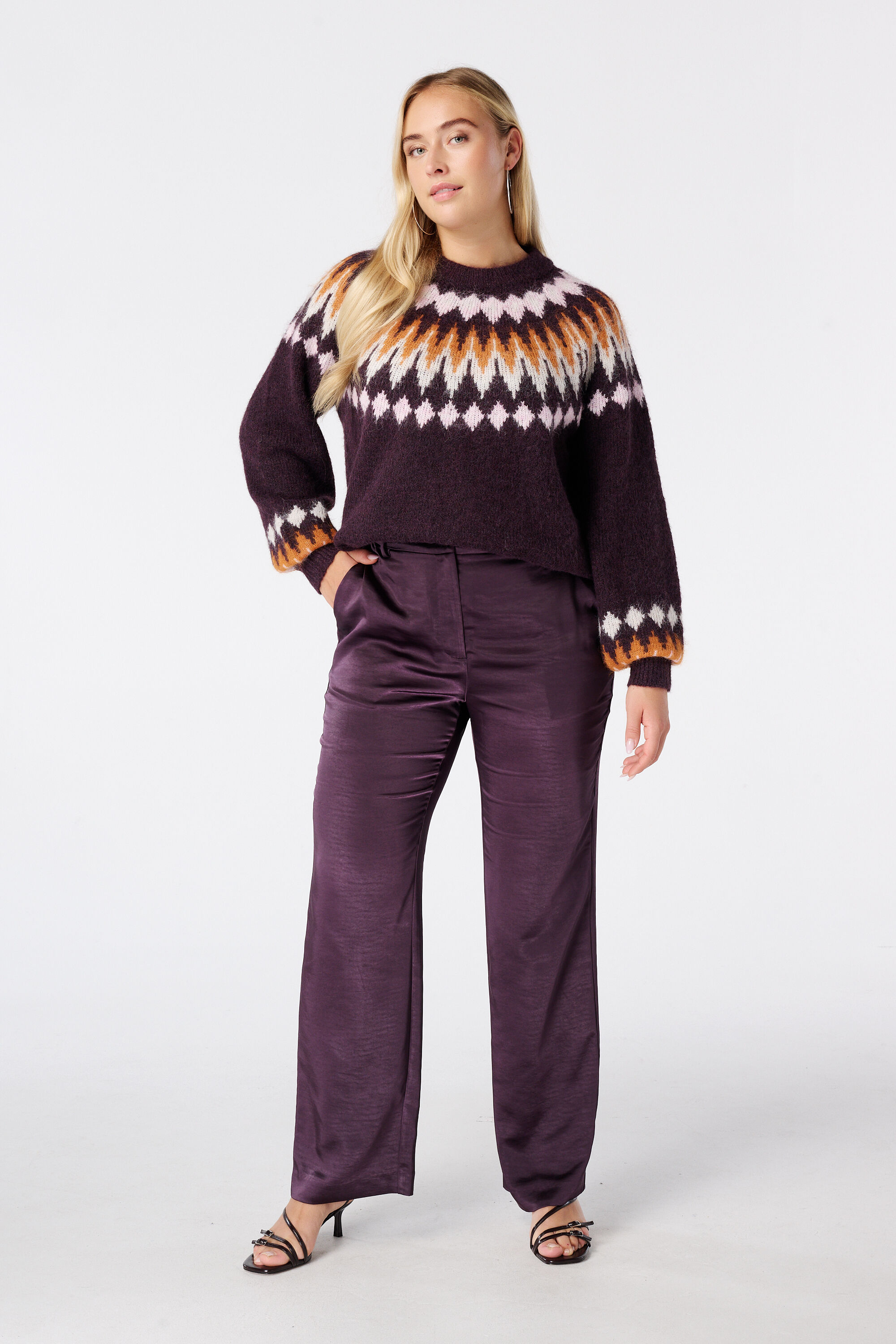Broek in satijnlook