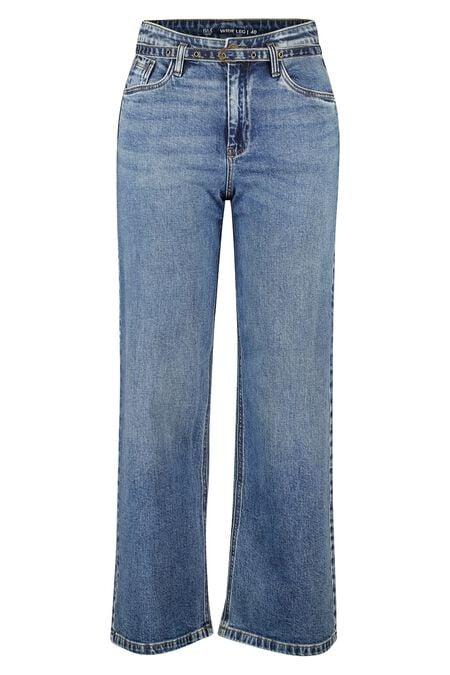 Jean à jambes évasées avec ceinture