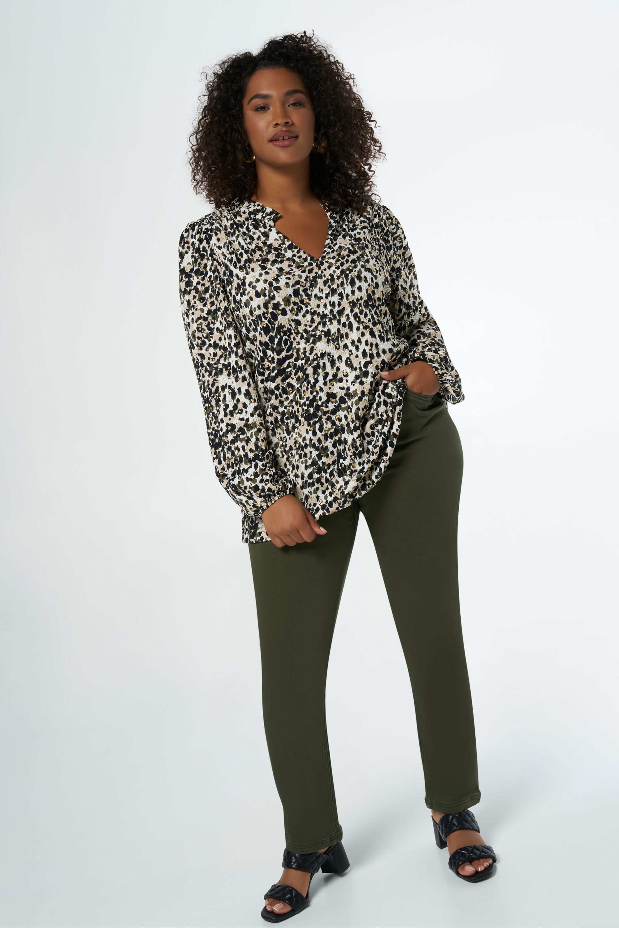 Chemisier &agrave; imprim&eacute; animal image number 5