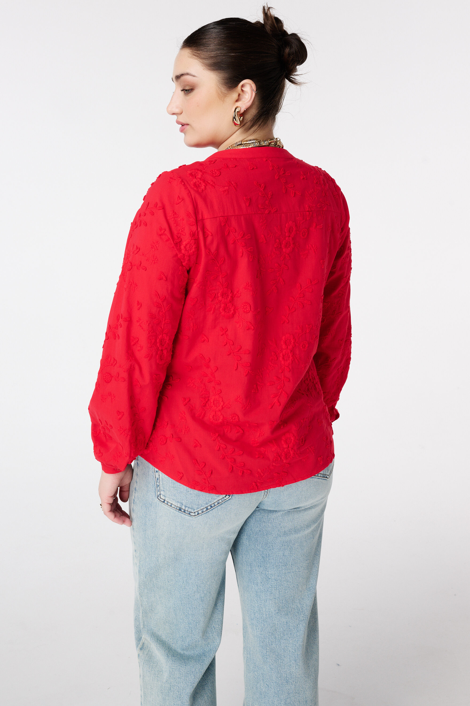 Blouse &agrave; imprim&eacute; fleuri 3D image number 3