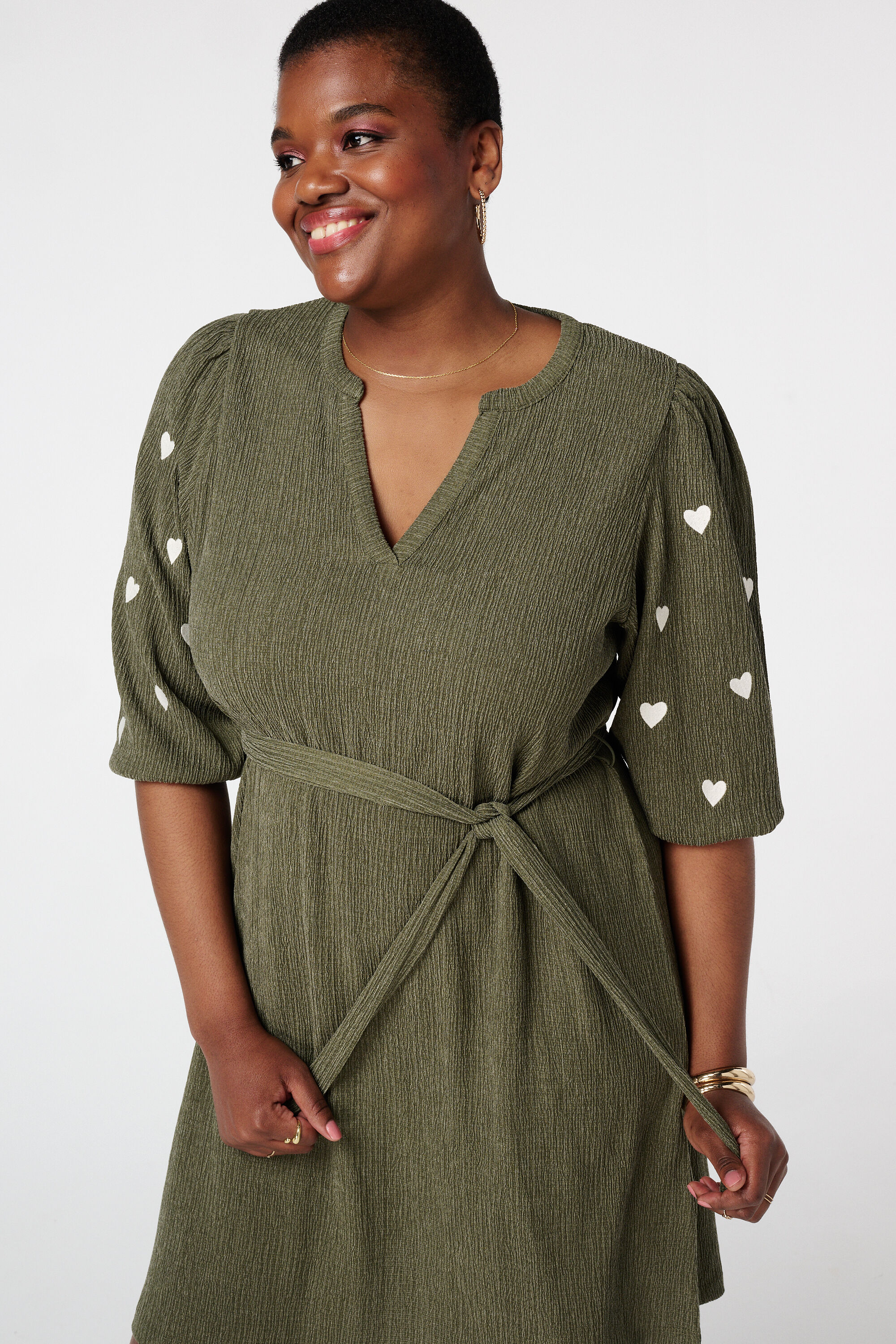 Jurk met geborduurde hartjes image number 5