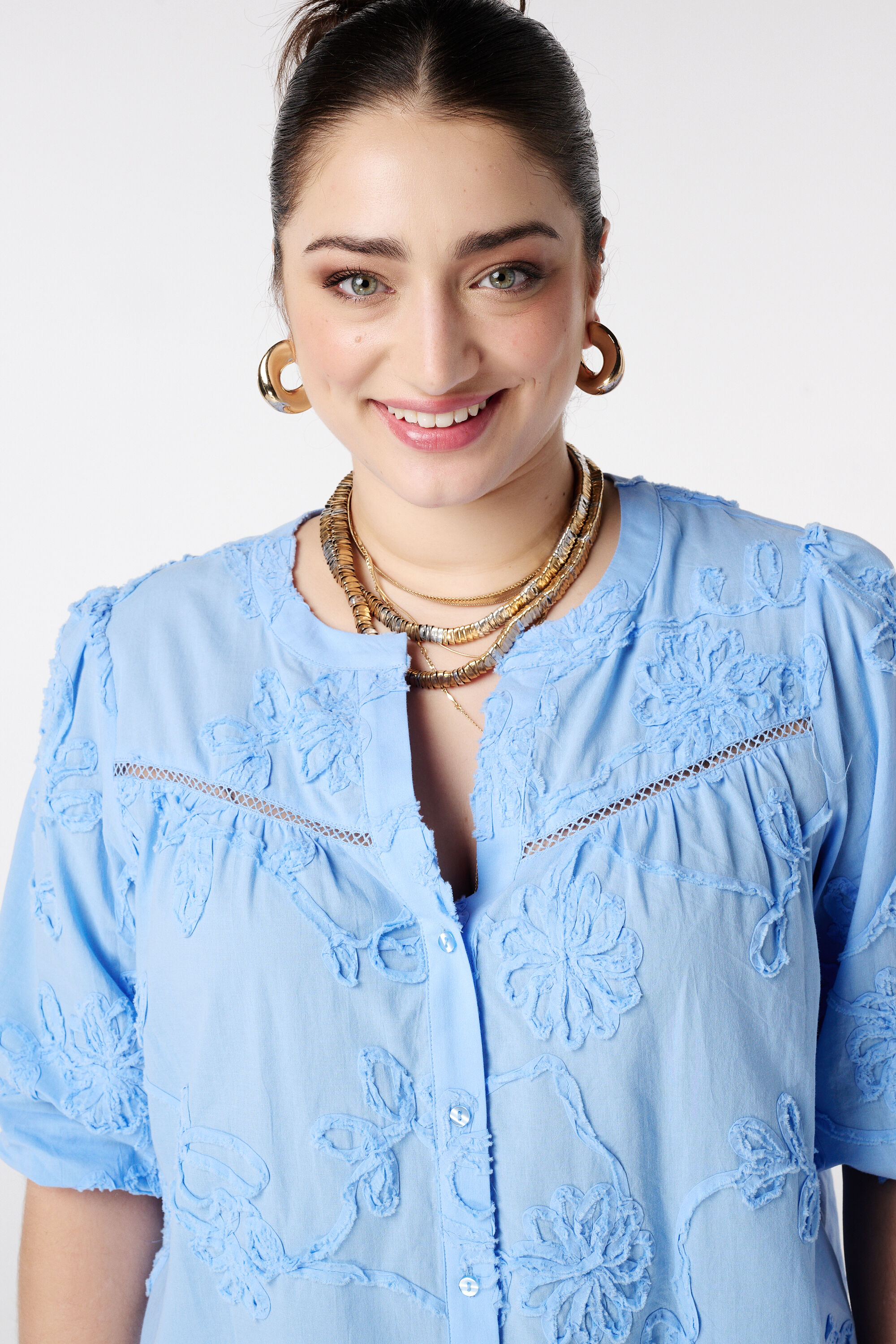 Blouse met geborduurde bloemen image number 4