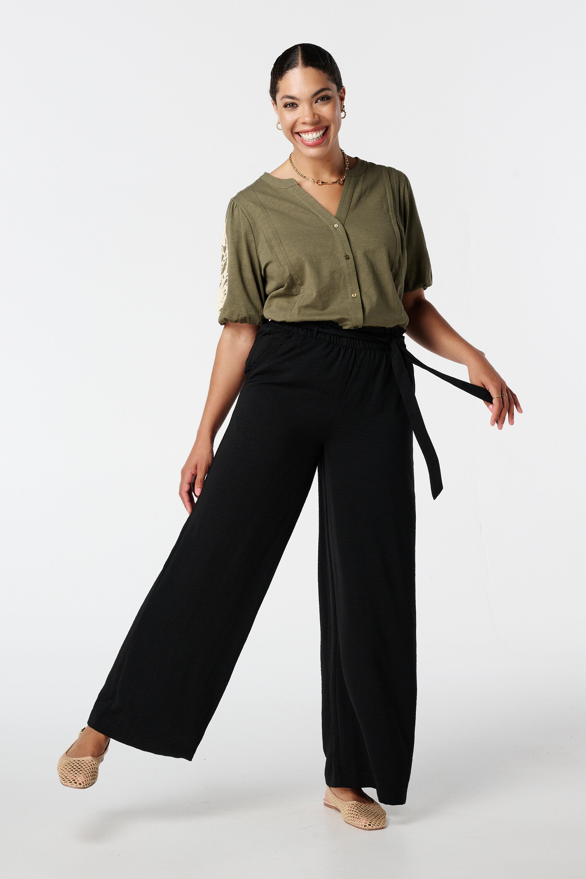 Top met geborduurde mouwen image number 5