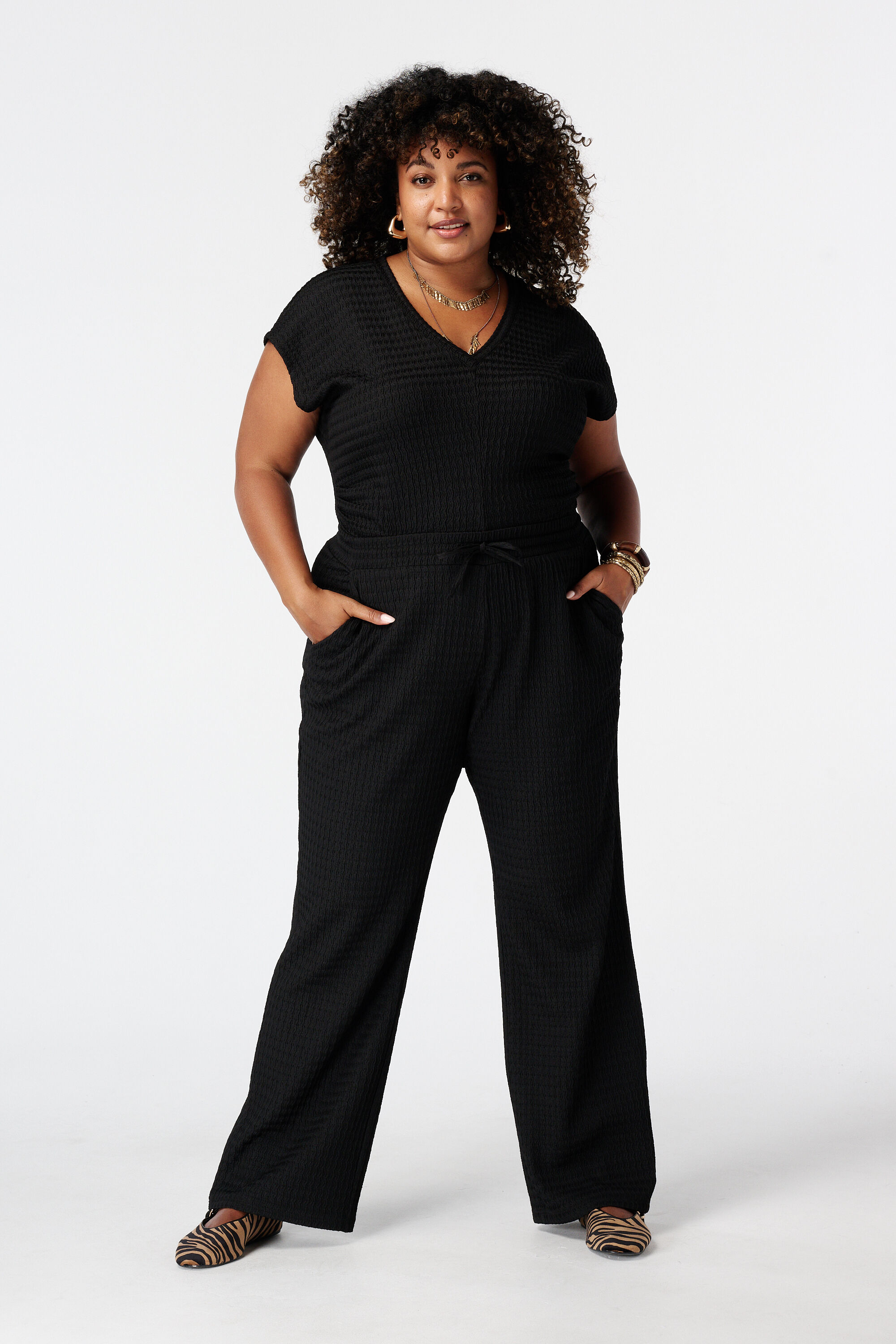 Pantalon avec taille &eacute;lastique