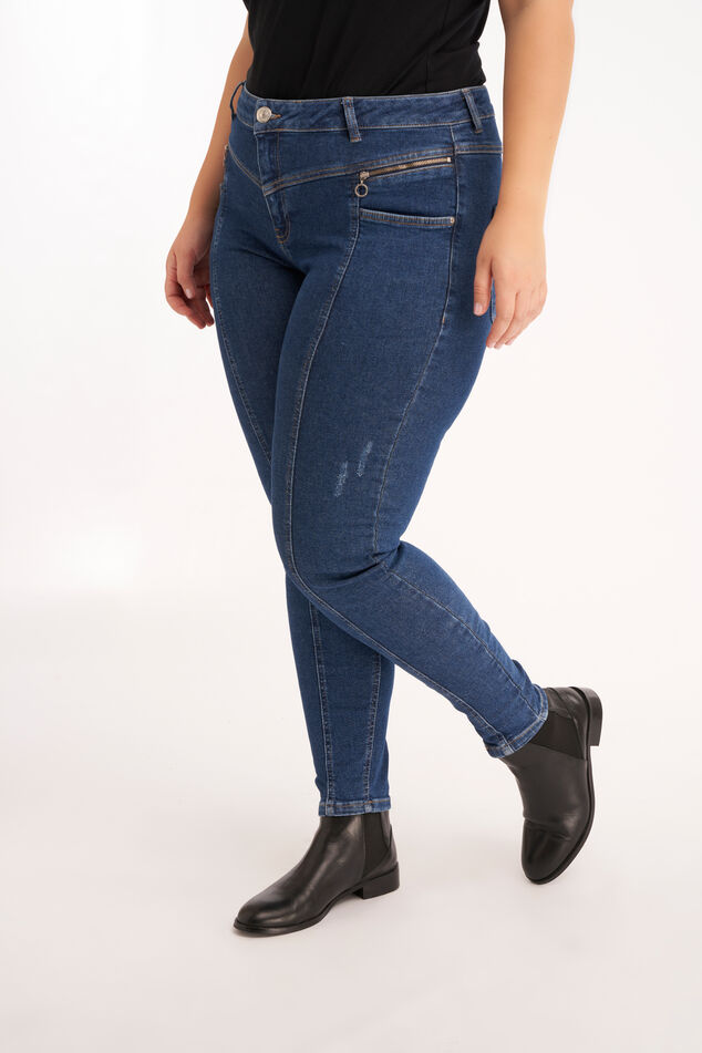 Jeans aux coutures décoratives  image number 4